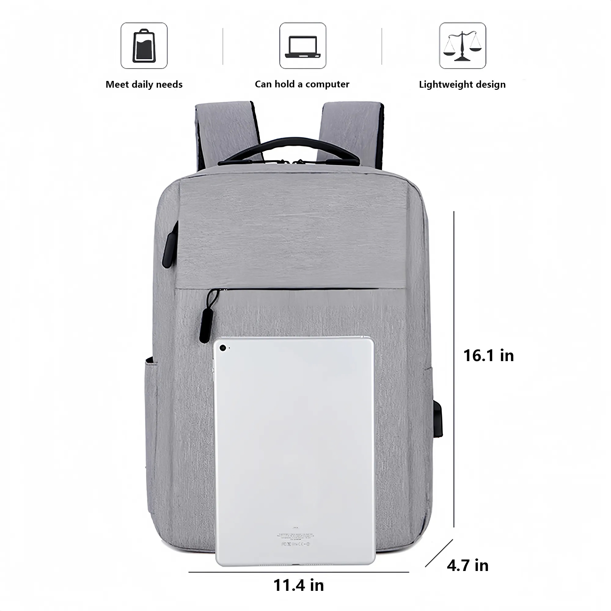 Backpack With USB Charging Port 9