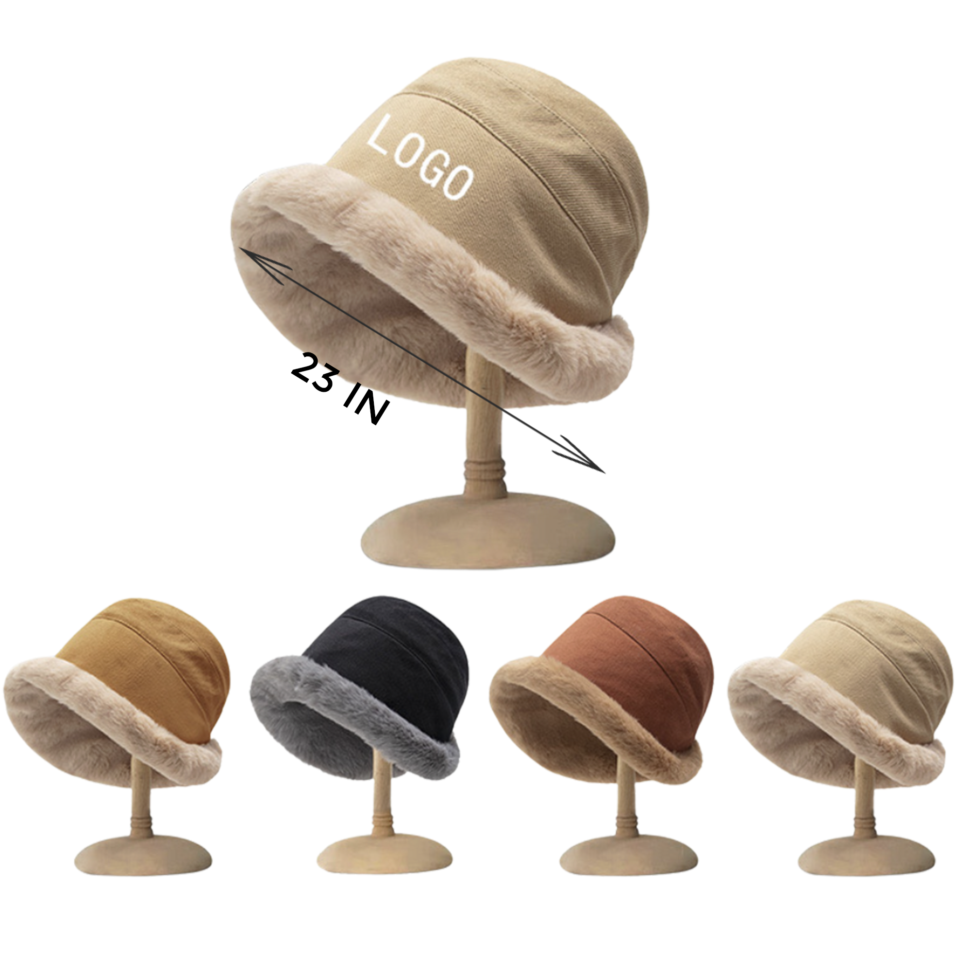 MOQ 10 PCS Thickened And Warm Fisherman Hat 2