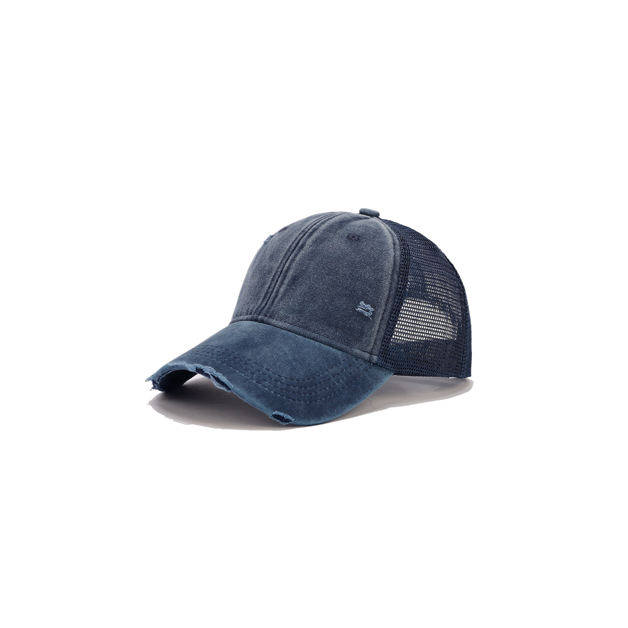 Cotton Ponytail Adjustable Criss Cross Dad Cap 12