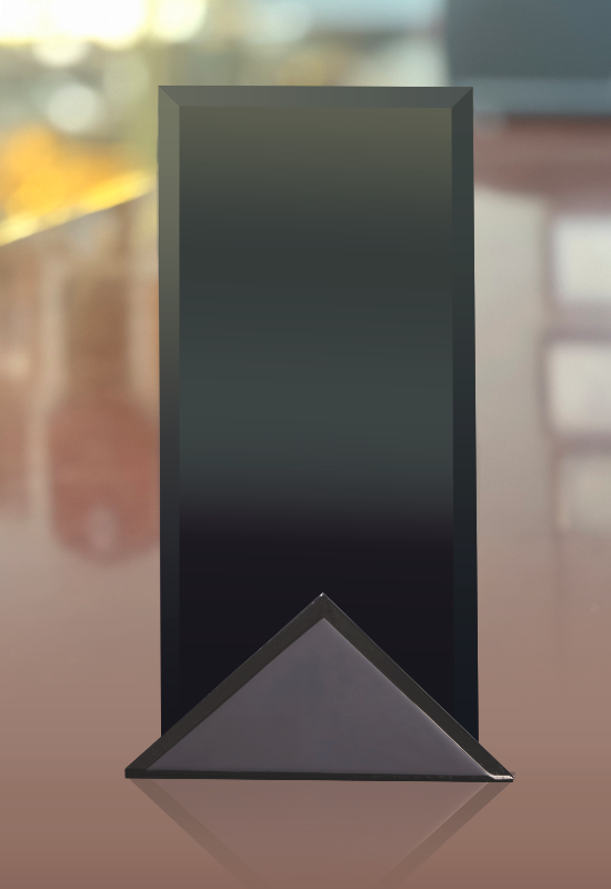 4X8 BLACK GLASS IN METAL BASE 4