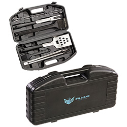 Highland 9-Piece Stainless Steel BBQ Set with Hardshell Case 3