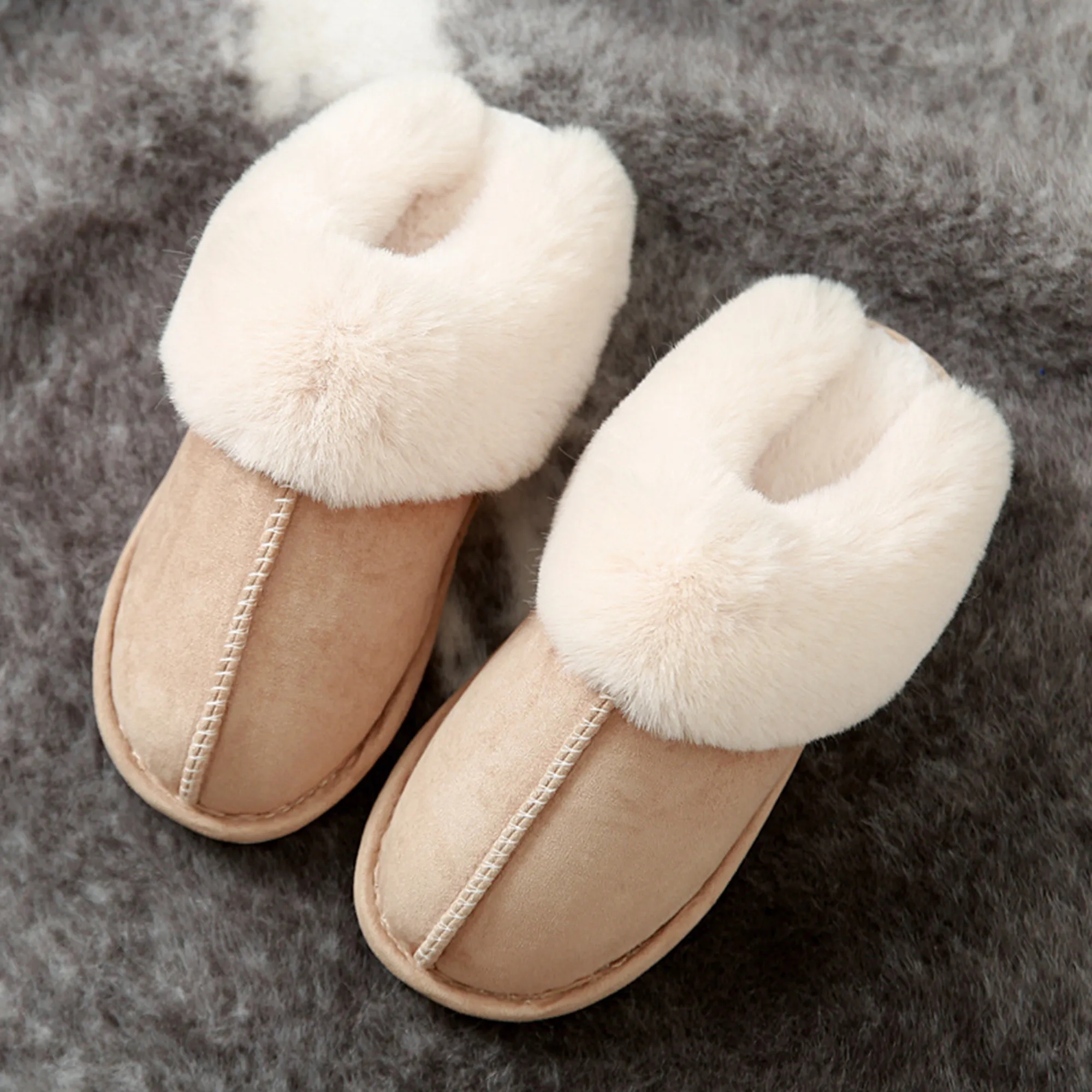 Womens Slipper Memory Foam Fluffy Soft Warm 6