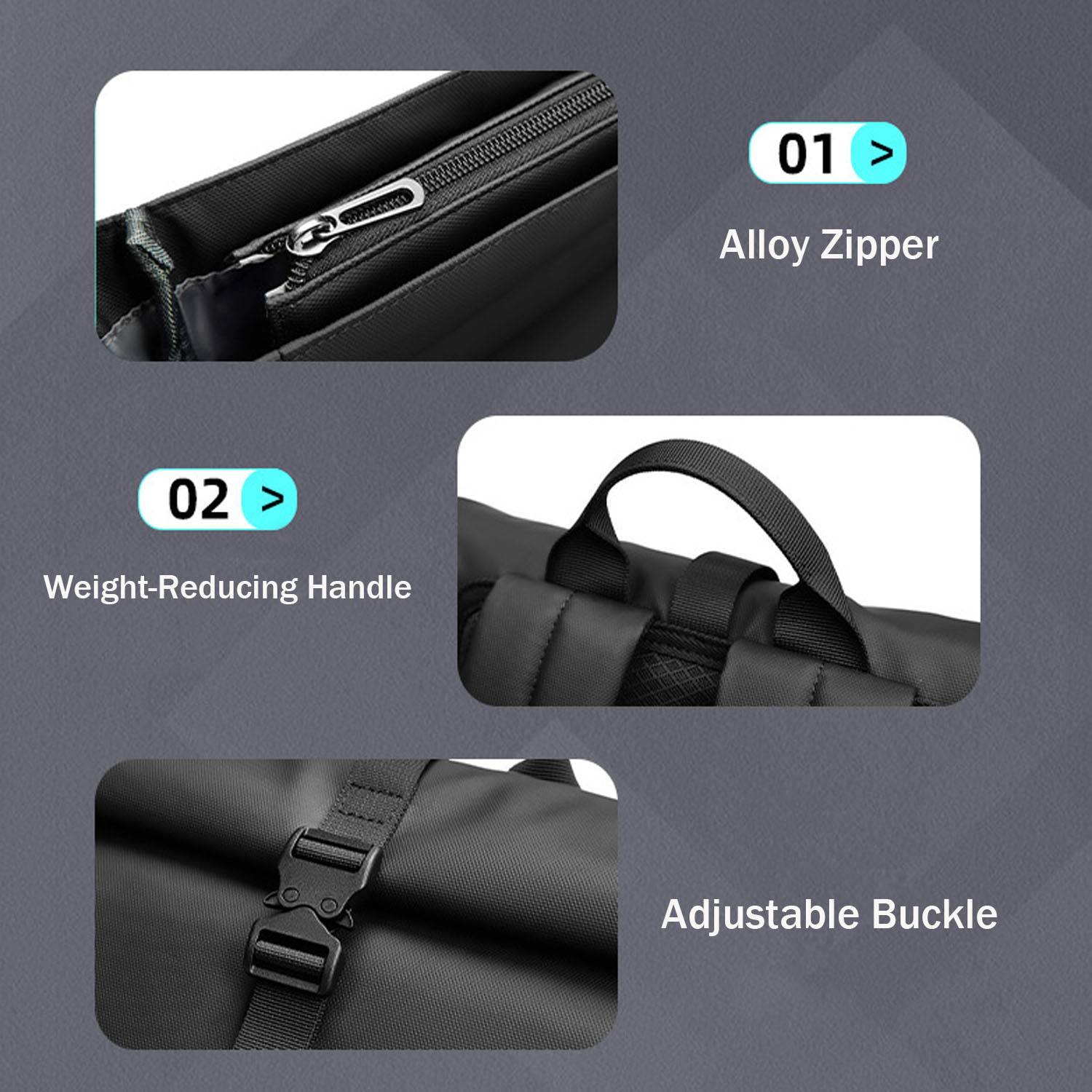 Expandable Lightweight Waterproof Travel Oxford Backpack 5