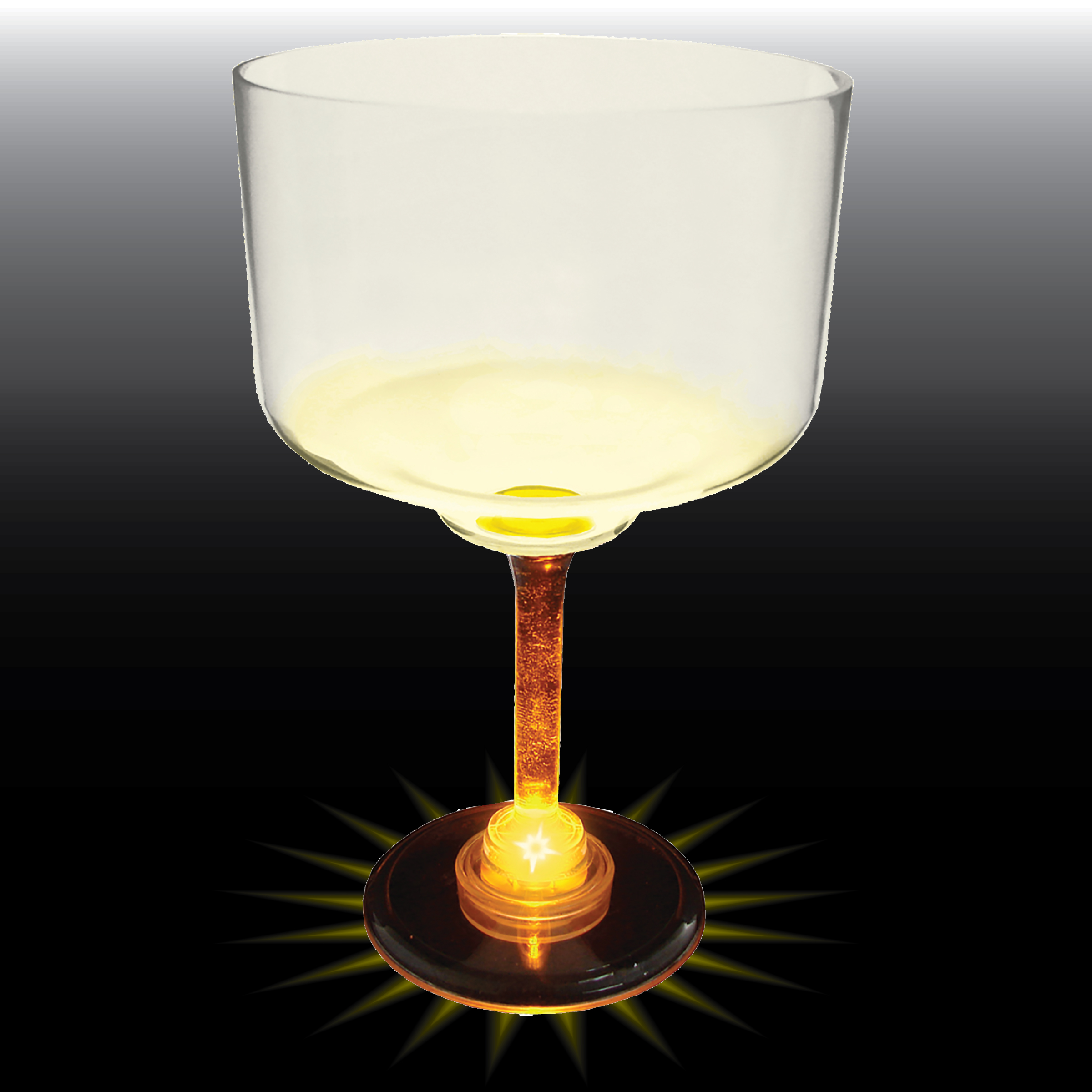 18oz Light Up Standard Stem Plastic Margarita Glass 2