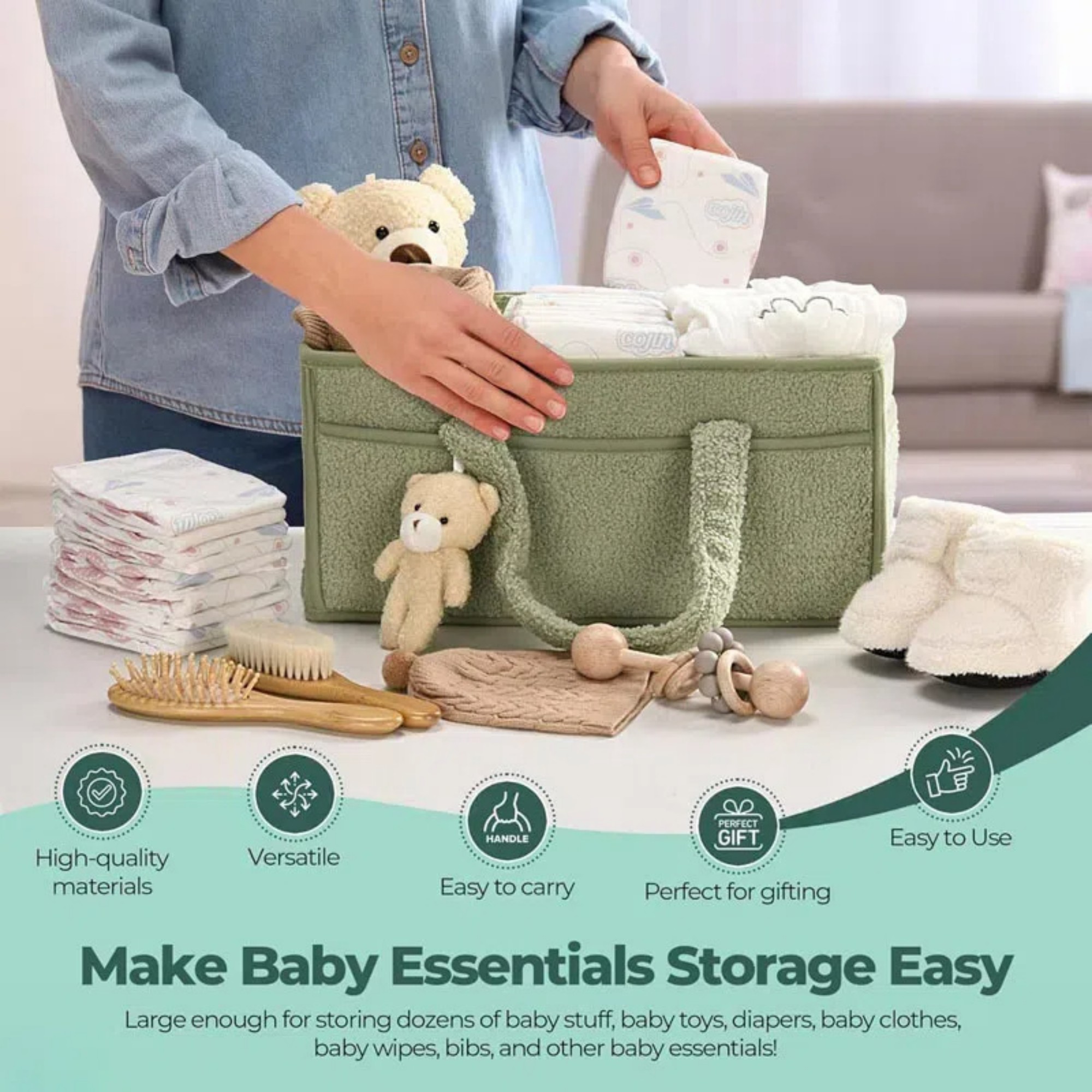 Baby Diaper Caddy Organizer For Changing Table 2