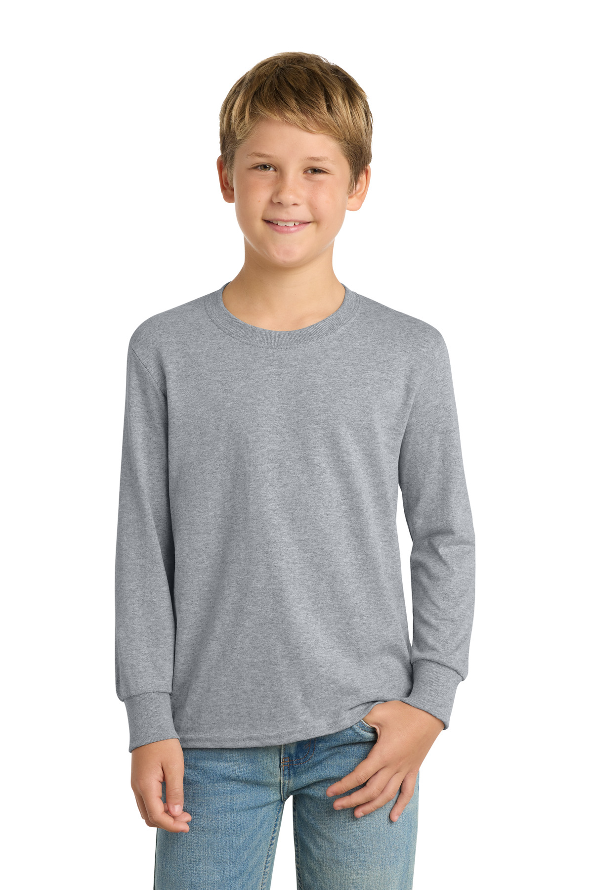 Port & Co Youth Long Sleeve Core Cotton Tee. PC54YLS 134