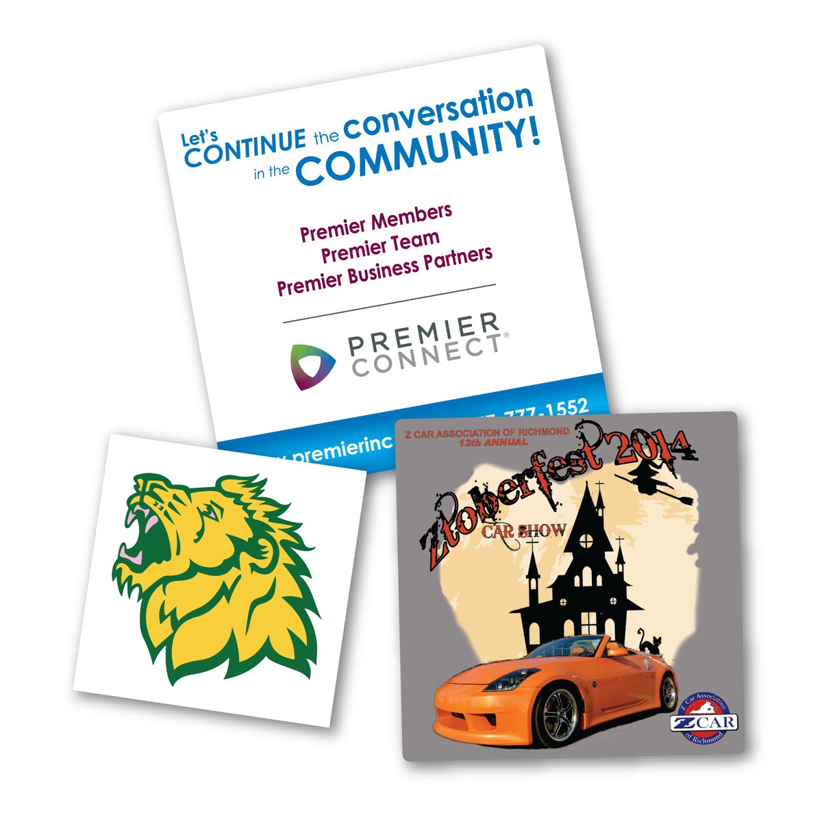 Repositionable Indoor/Outdoor Square Decal - 4" x 4"