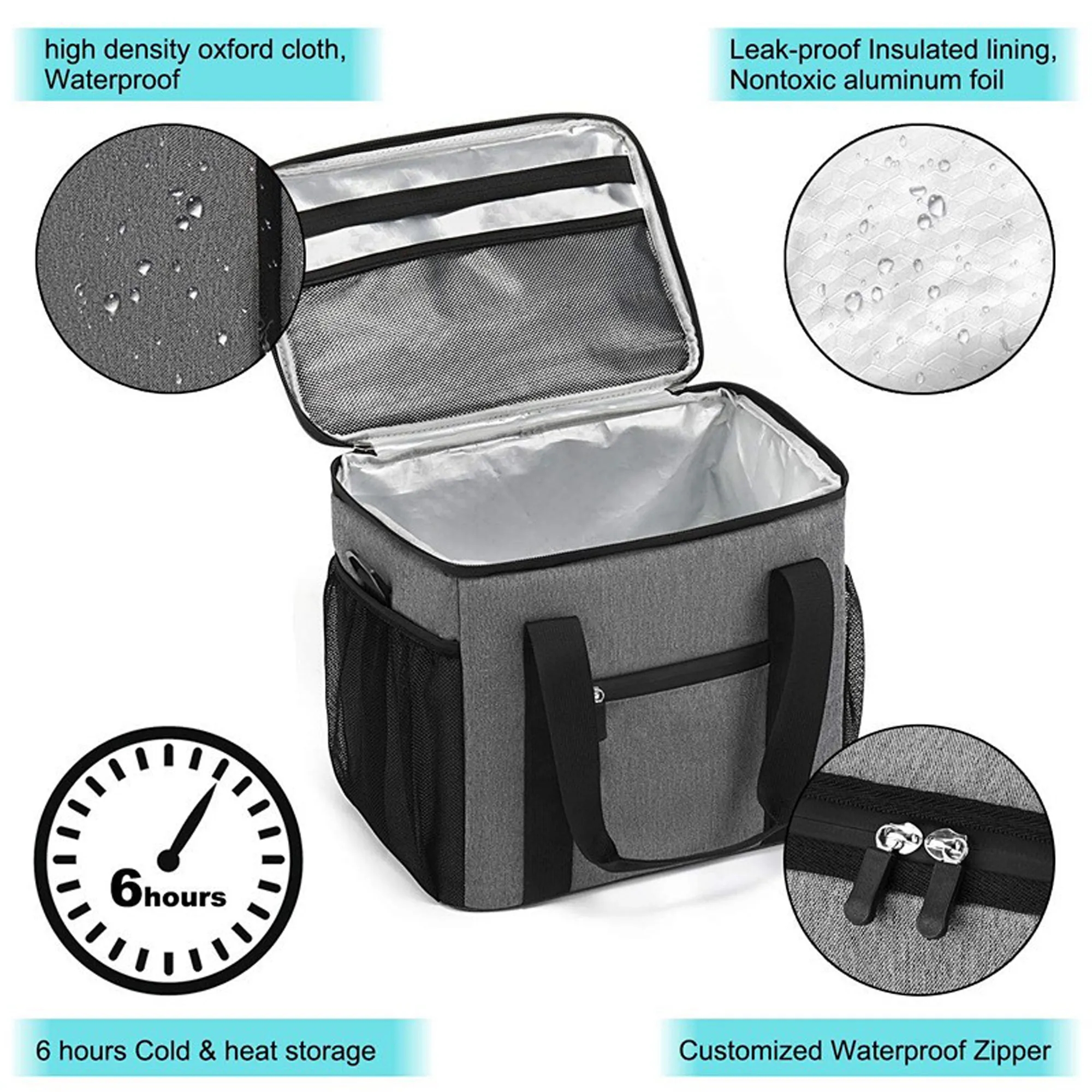 PEVA Portable Cooler Bag w/ Mesh Pack 2