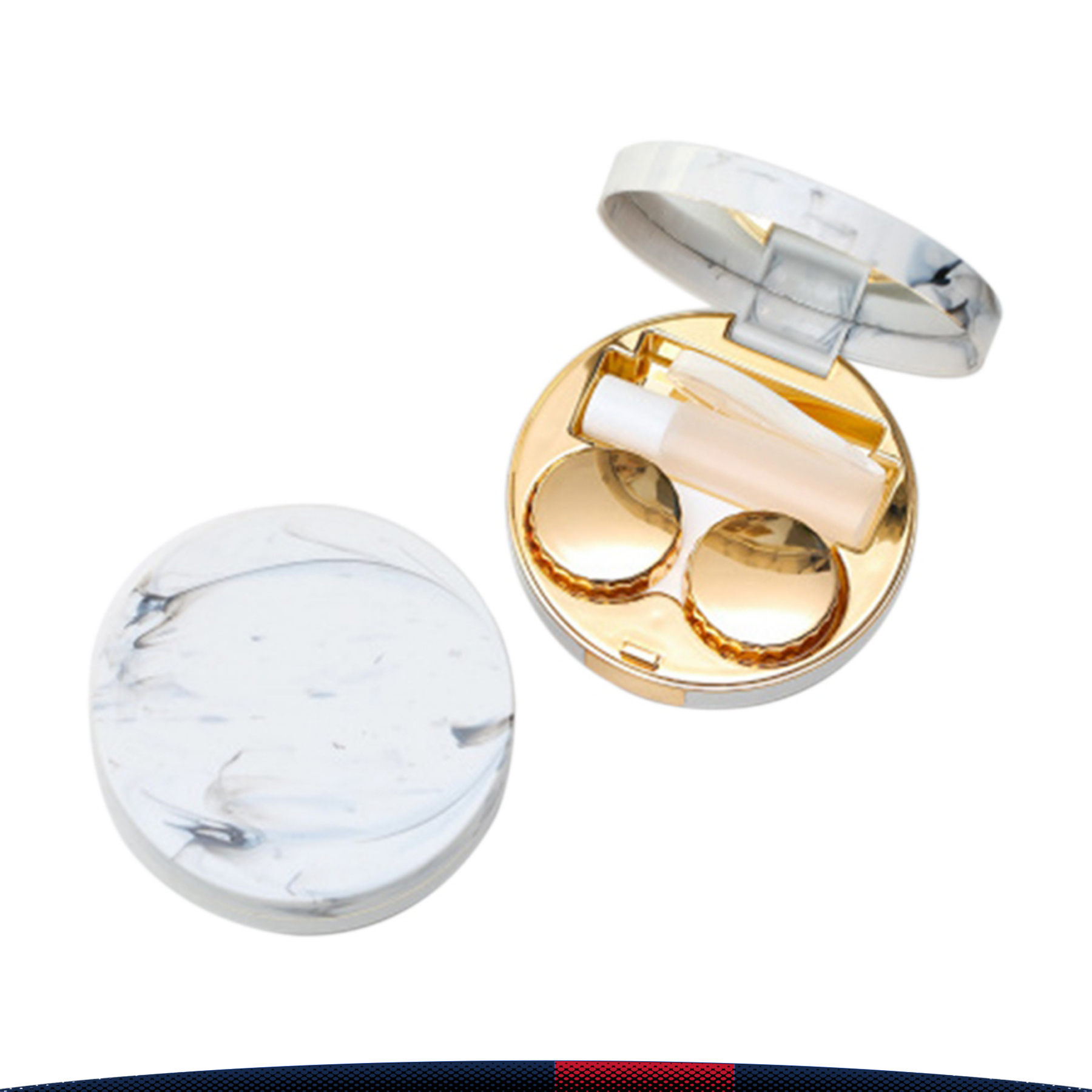 Round Marble Contact Lens Case 5