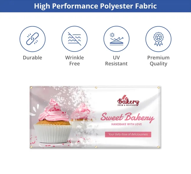 Polyester Fabric Banners-Left and Right Pole Pocket(1Ftx1Ft) 3