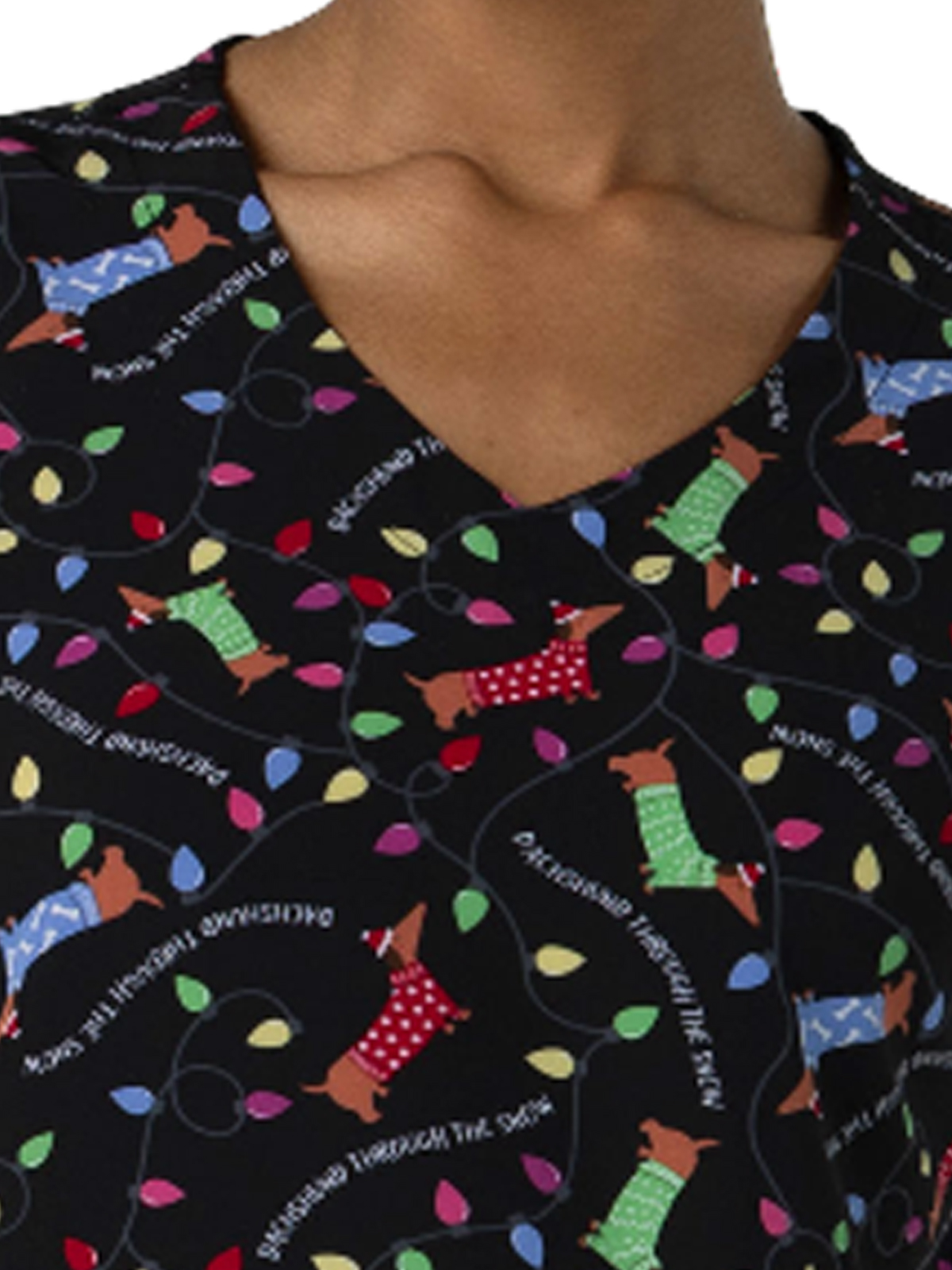 Wink - Fashion Prints - Women's V-Neck Print Scrub Top 5