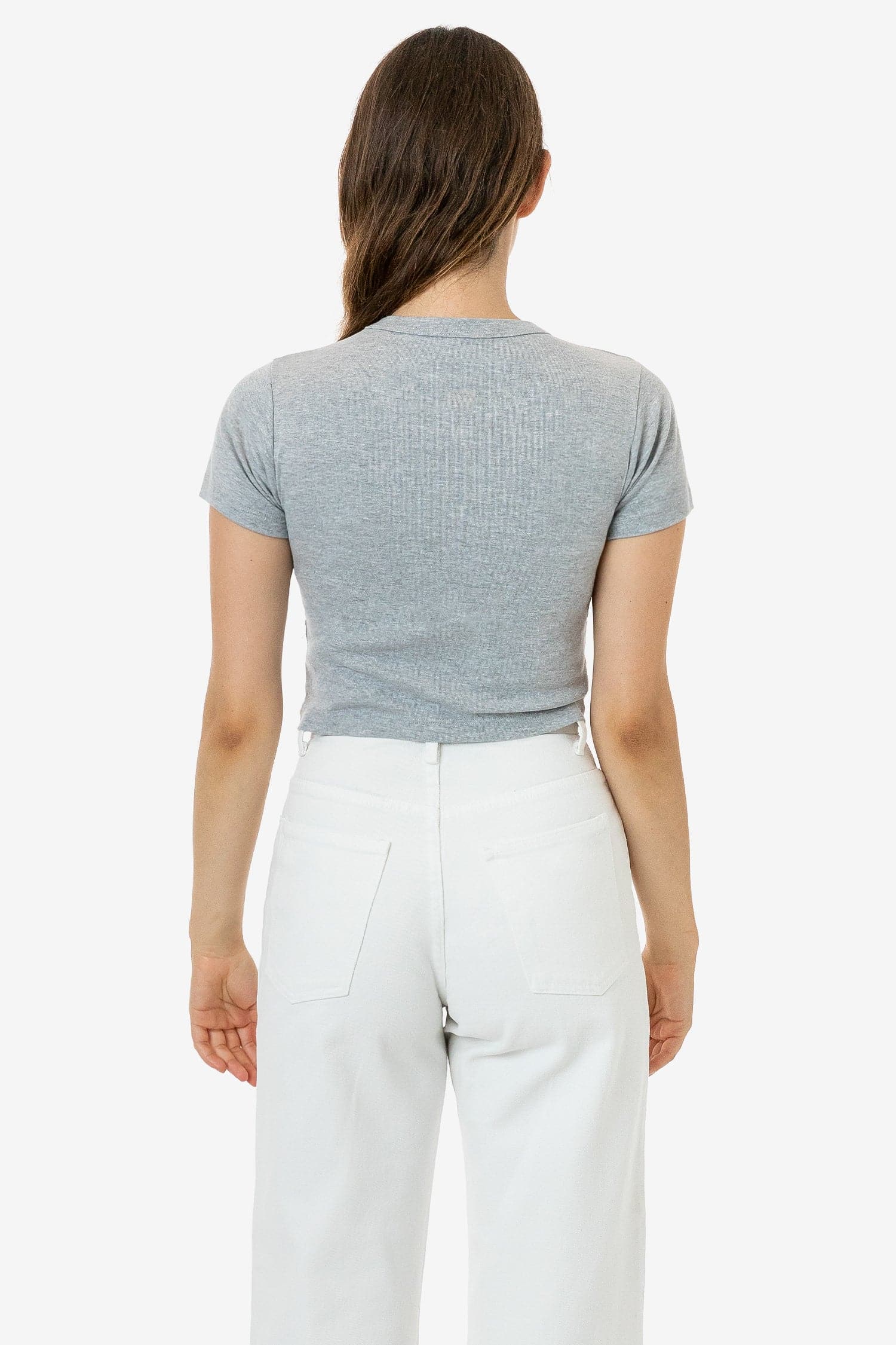BABY RIB SHORT SLEEVE CROP TEE 3