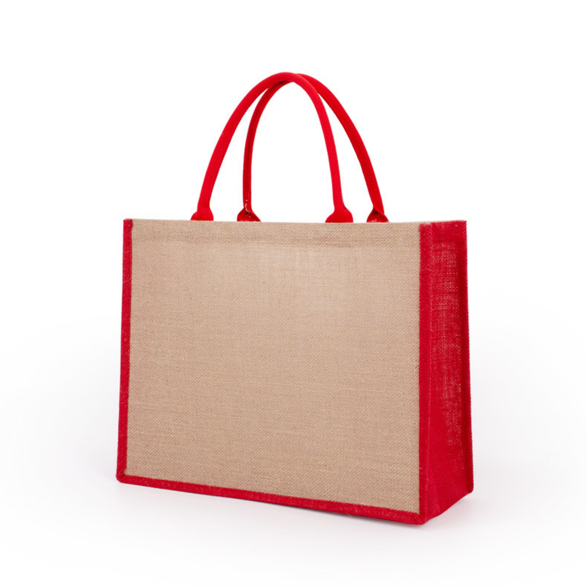 Large Jute Tote Bag with Handles, custom tote bag with logo imprint 5
