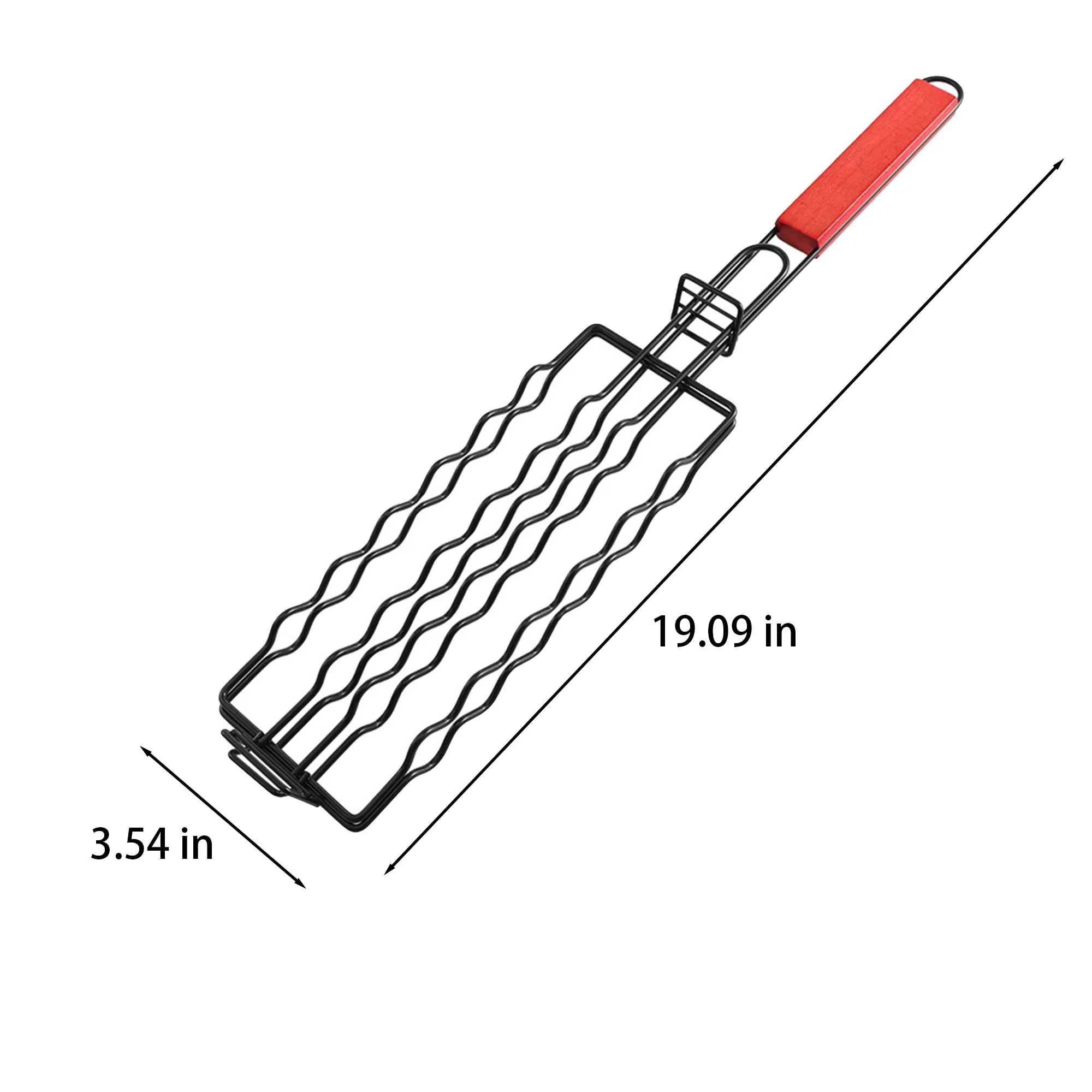 Outdoor Camping Carbon Steel Hot Dog Grill Rack 3