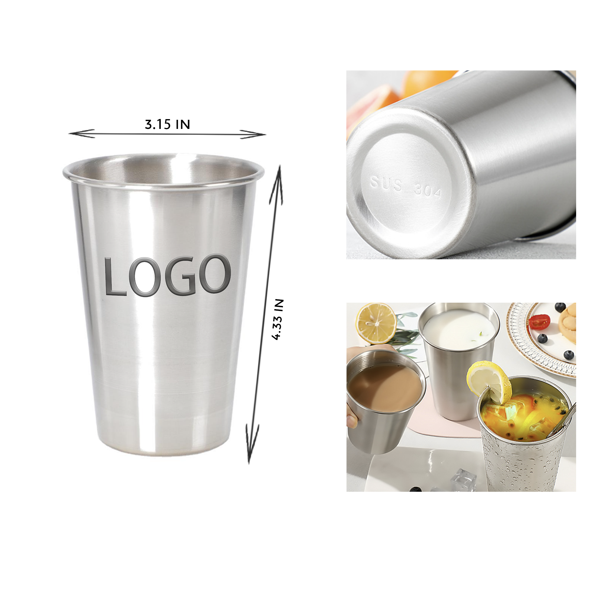 MOQ 10 PCS Durable 12 OZ Stainless Steel Cup 2