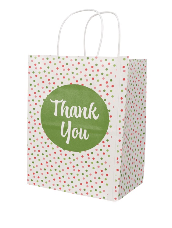 Christmas Scatter Design 1 Handle Shopper (8.5" x 10.5" x 5") 2