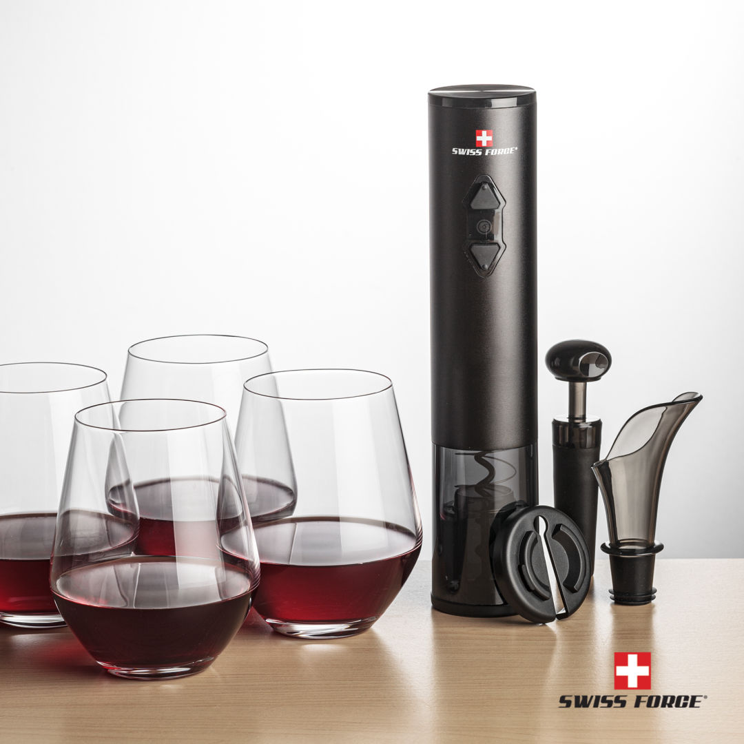 Swiss Force® Opener Set & Reina Stemless Wine 2