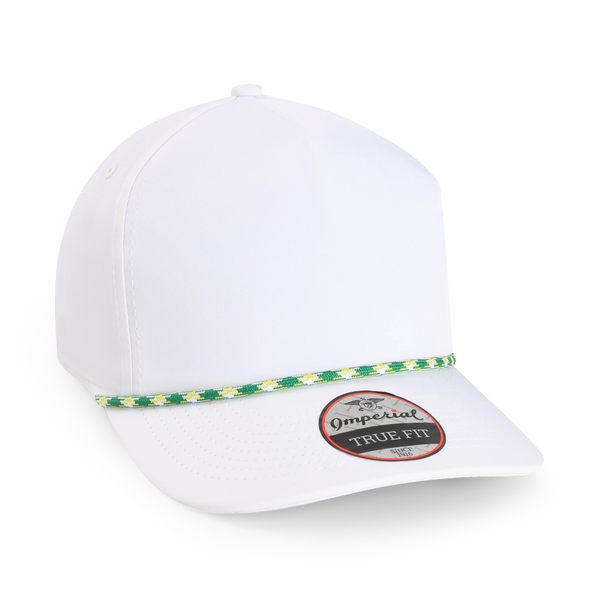Imperial 5054 5-Panel Wrightson Performance Rope Cap w/ Leatherette Patches or Embroidery 20