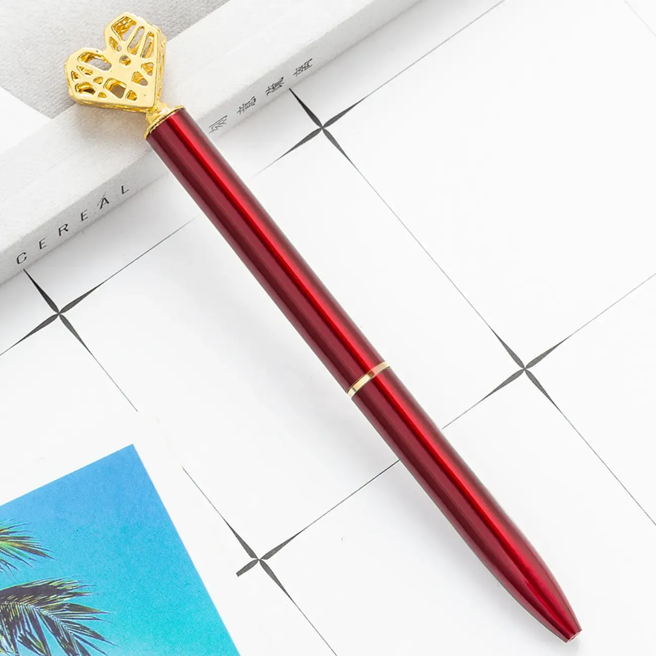 Heart Rose Gold Metal Pen 12