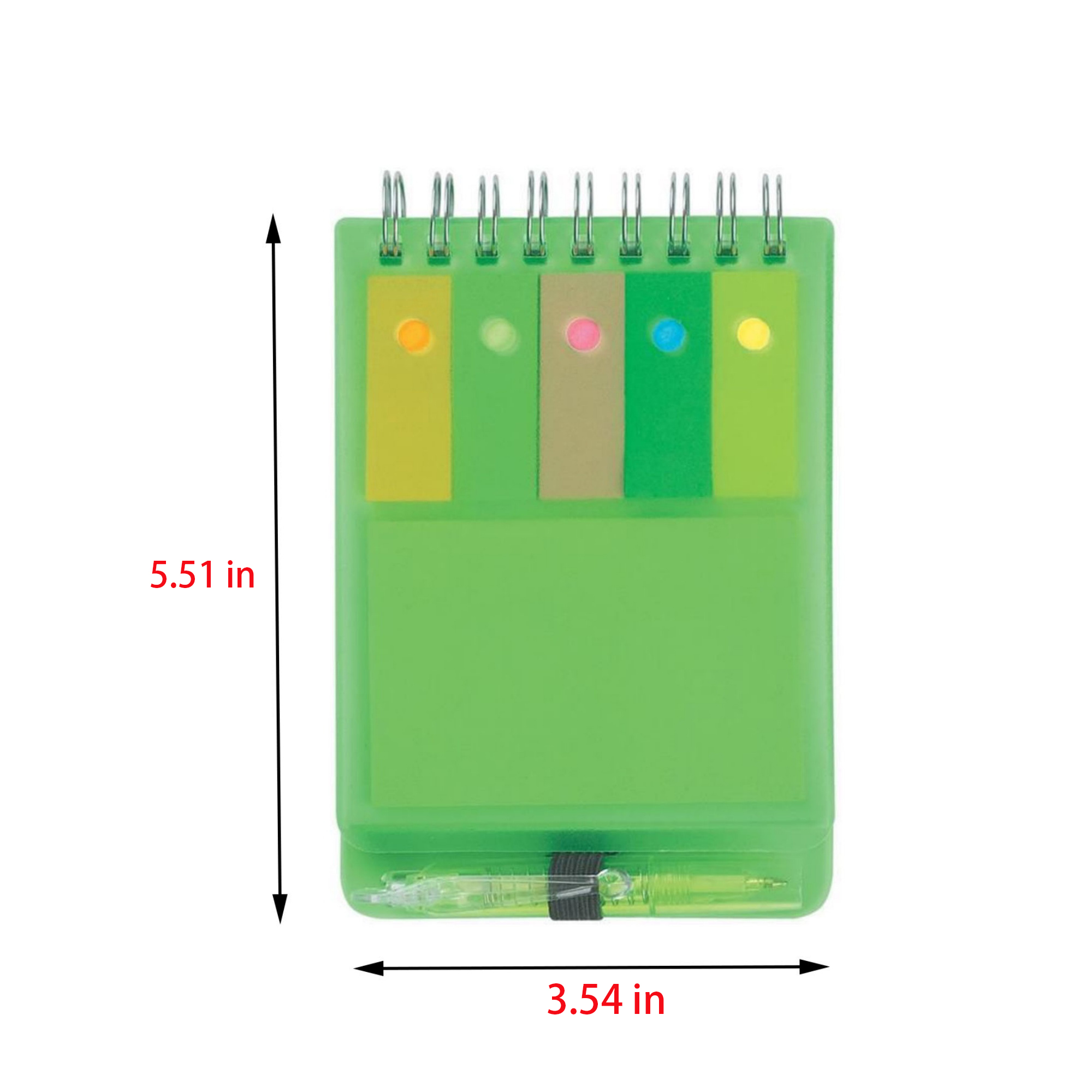 Spiral Notebook with Integrated Sticky Notes and Pen - Holder 5