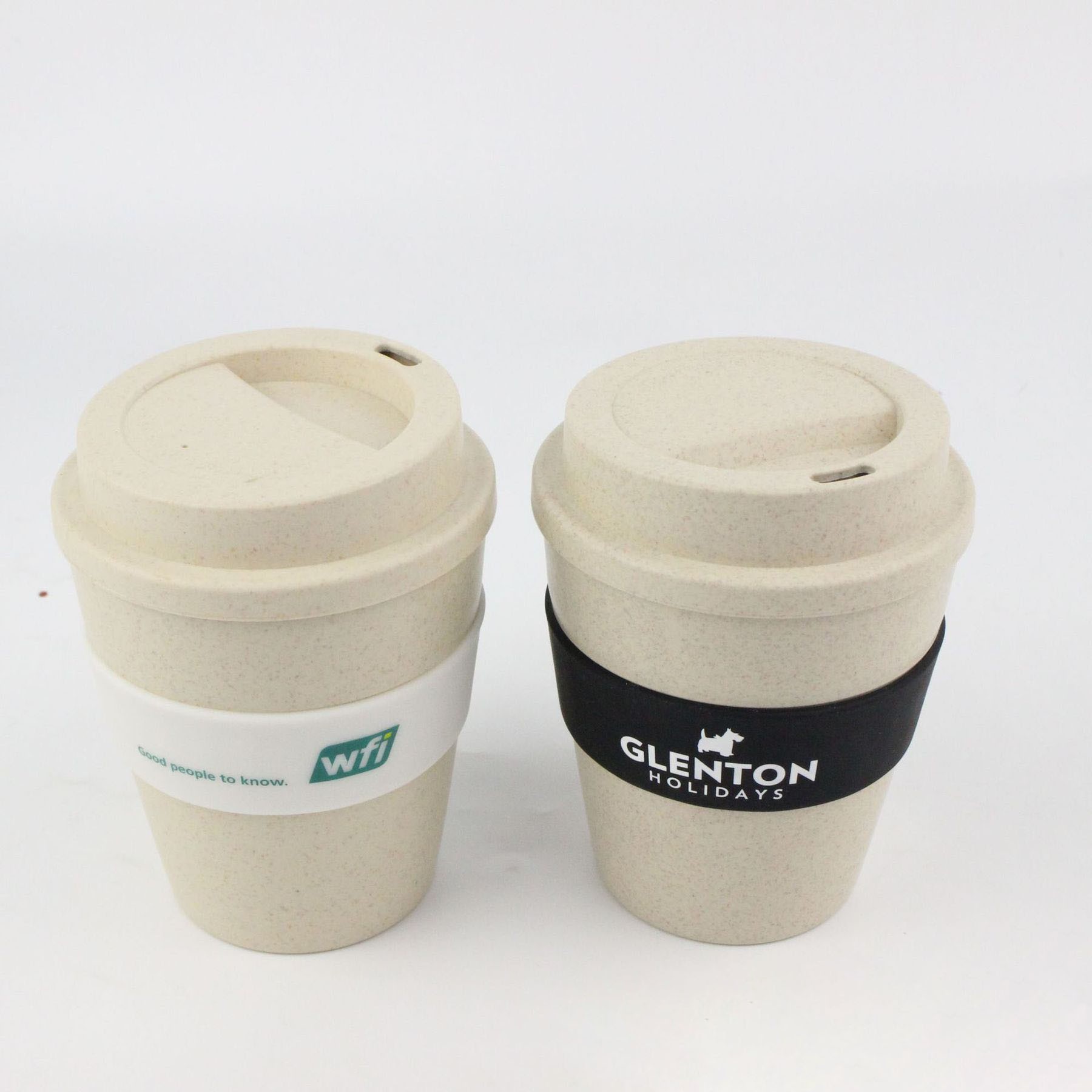 12 Oz. Bamboo Takeaway Coffee Cup With Lid & Spill Stopper 4