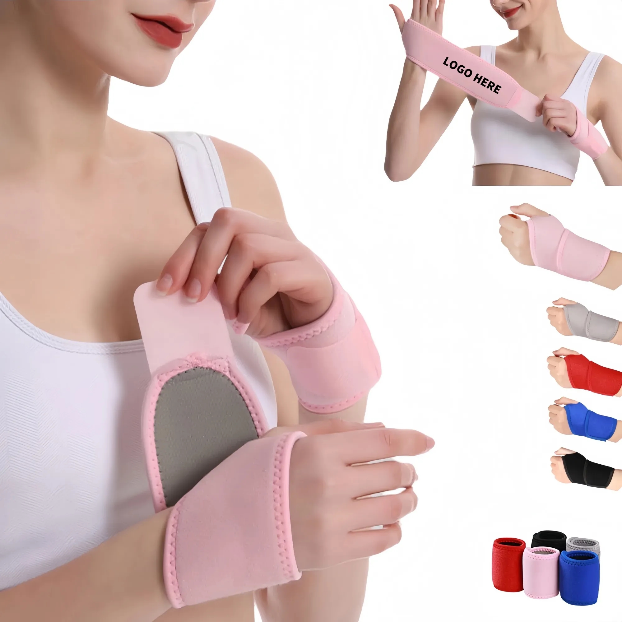 Adjustable Sports Elastic Compression Wrist Brace 4