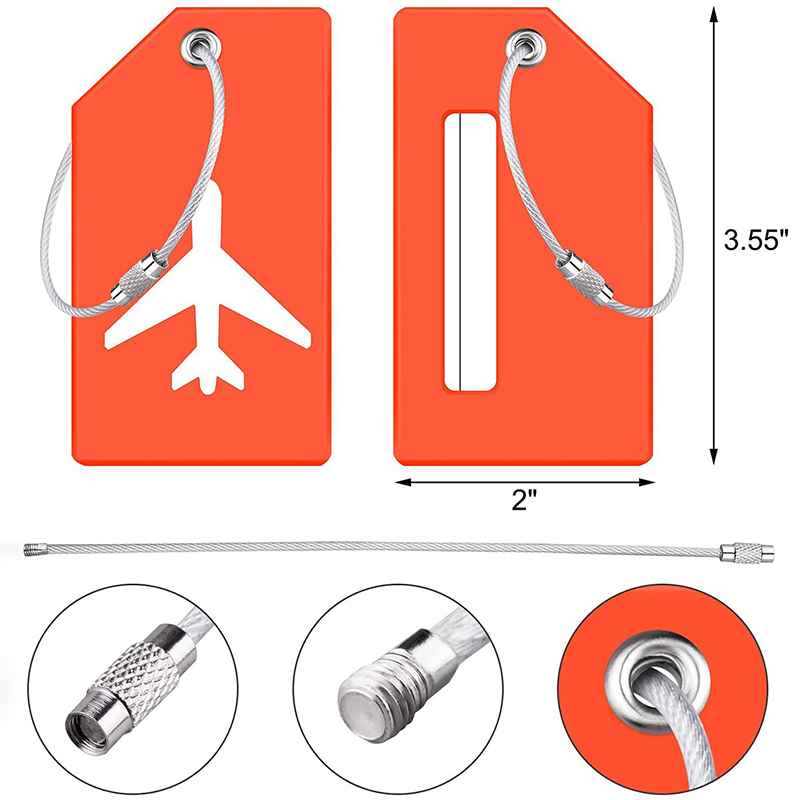 Silicone Luggage Tag with Name ID Card 9