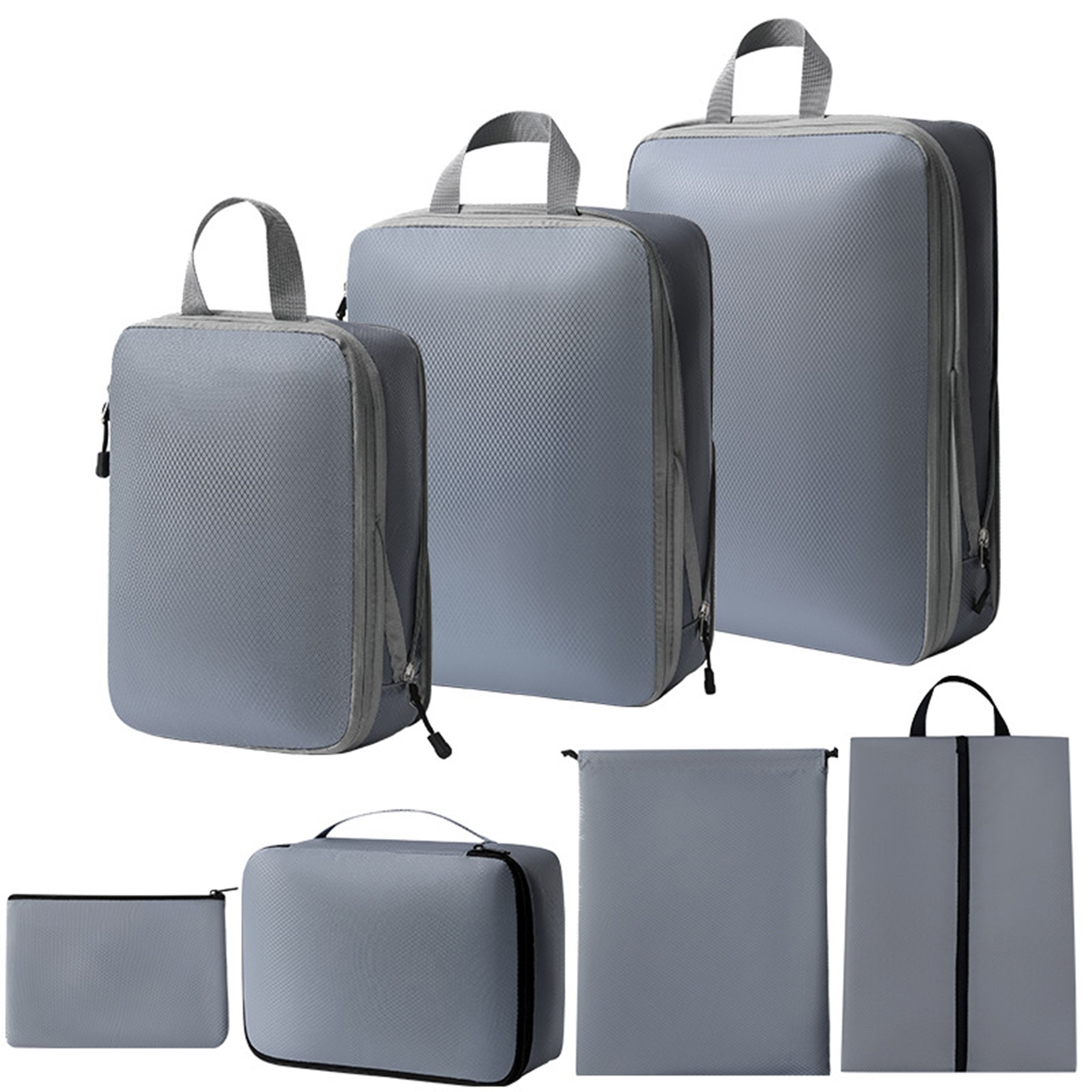 7 Set Travel Compression Packing Cubes Bags 5