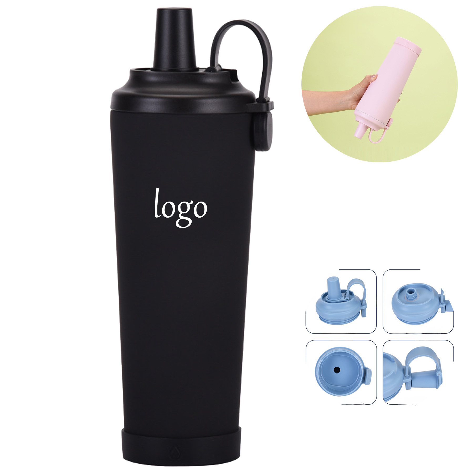 28oz Insulated Bottle with Magnetic Handle, custom water bottle with logo imprint 7