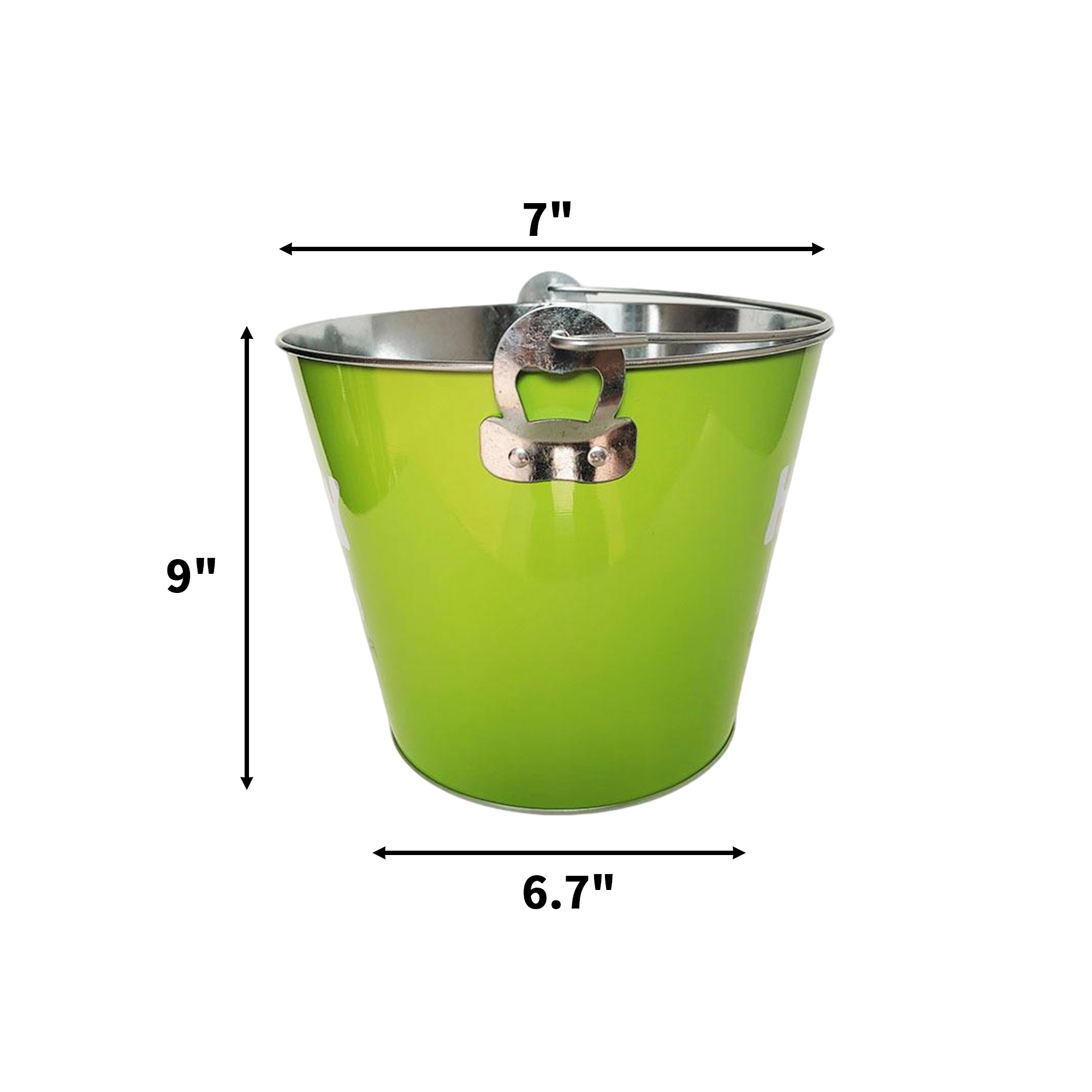 Galvanized Steel Ice Bucket 5 Quart With Opener 4