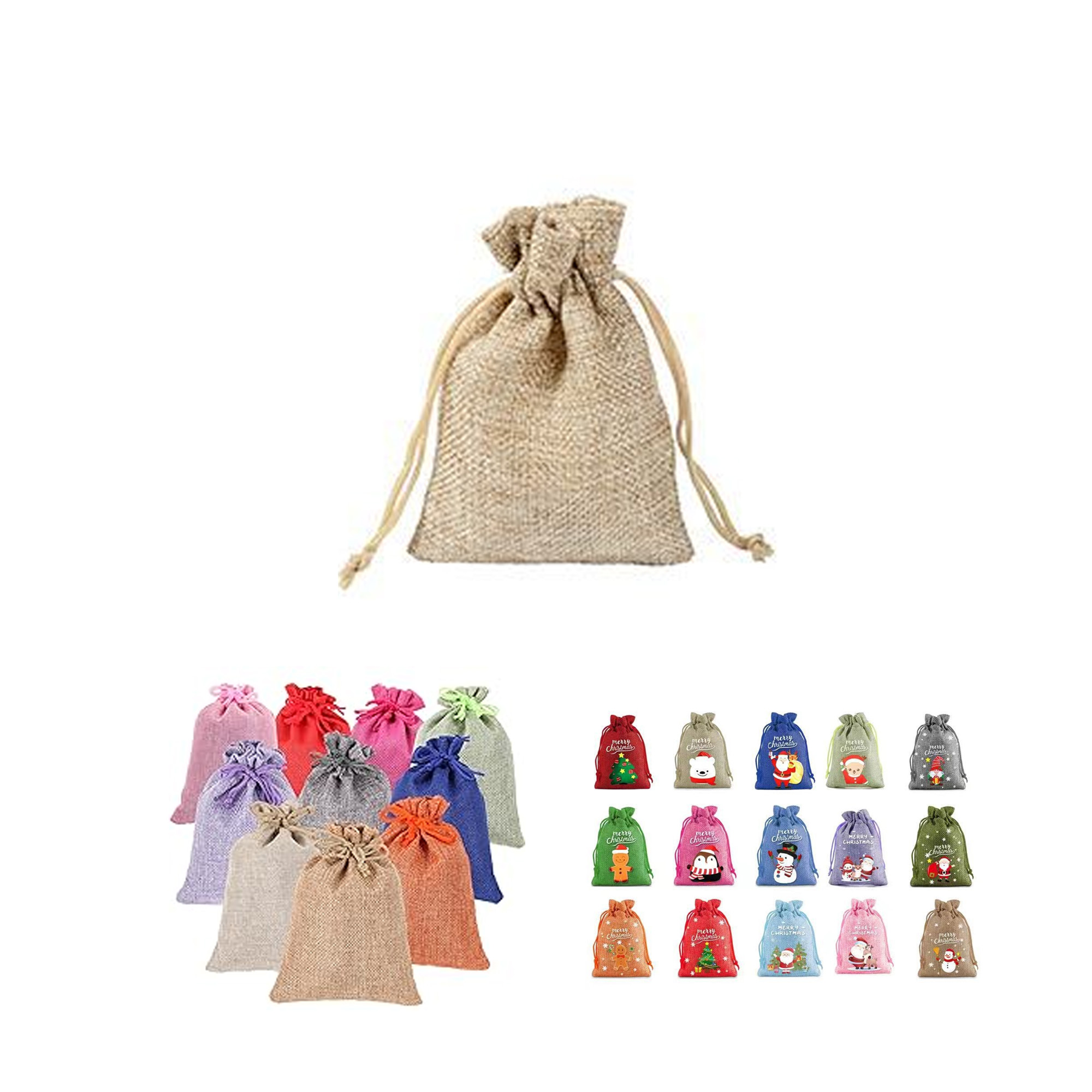 Burlap Gift Bags with Drawstring 3