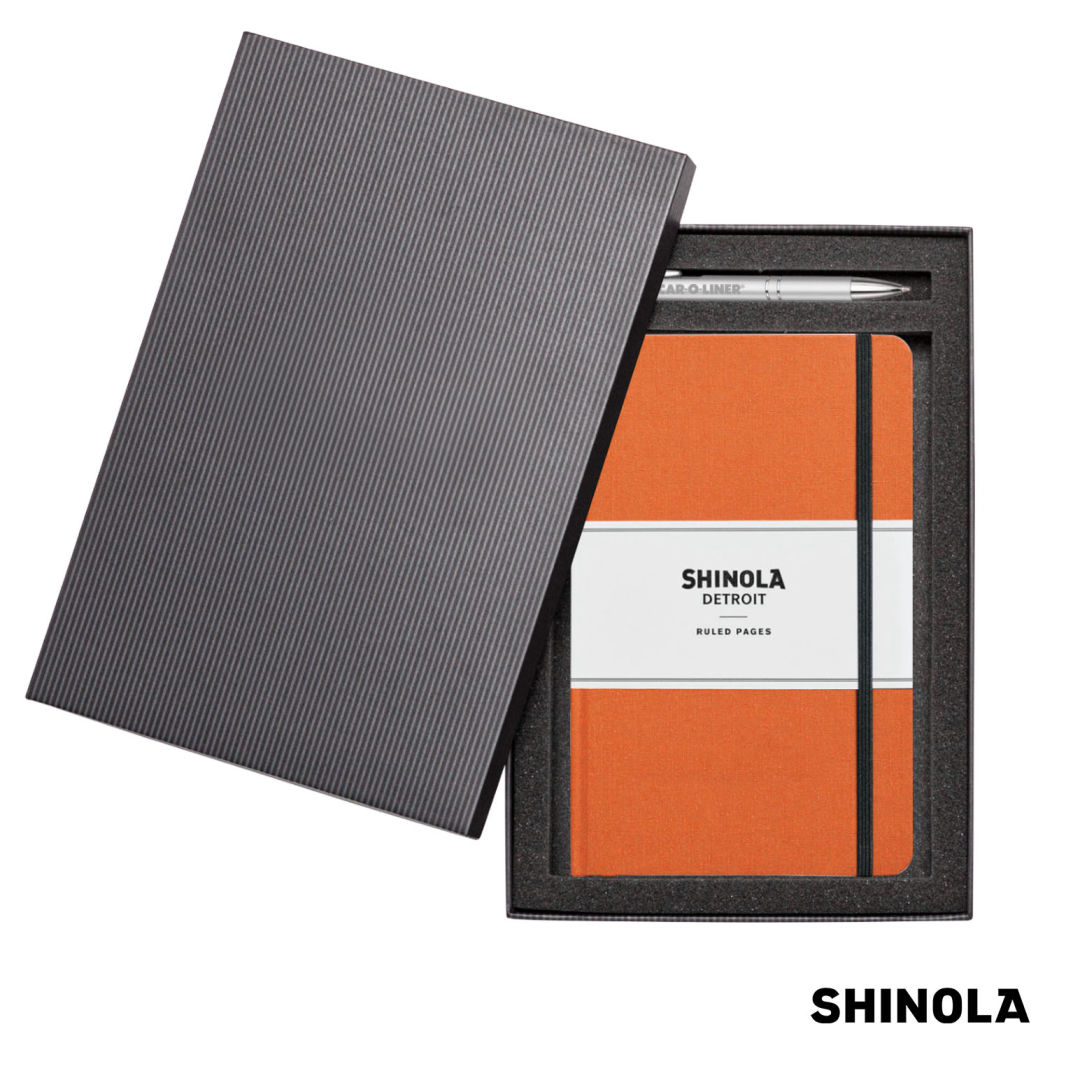 Shinola® HardCover Journal/Clicker Pen Gift Set - (M) 33