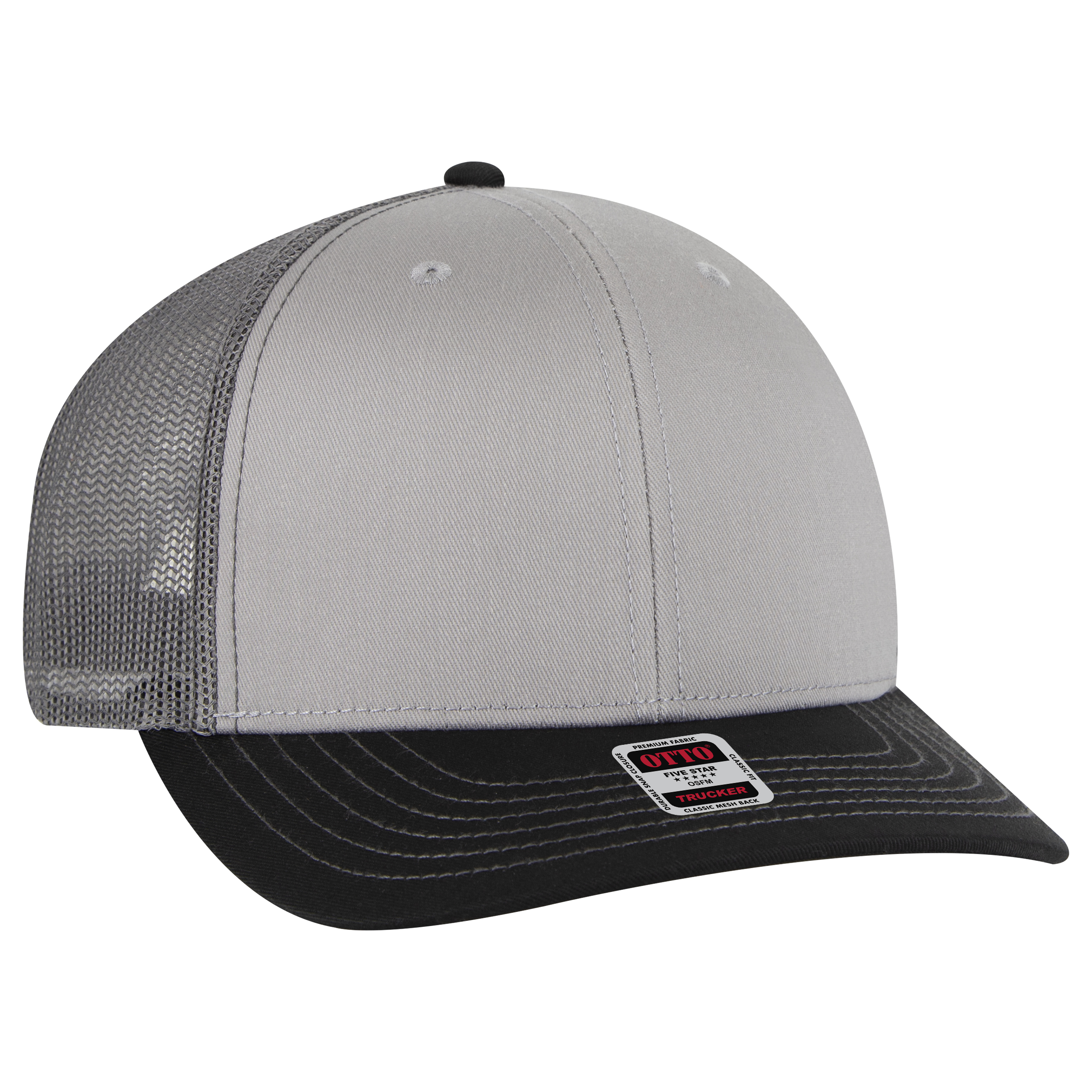 OTTO CAP® 6 Panel Mid Profile Mesh Back Trucker Hat 138