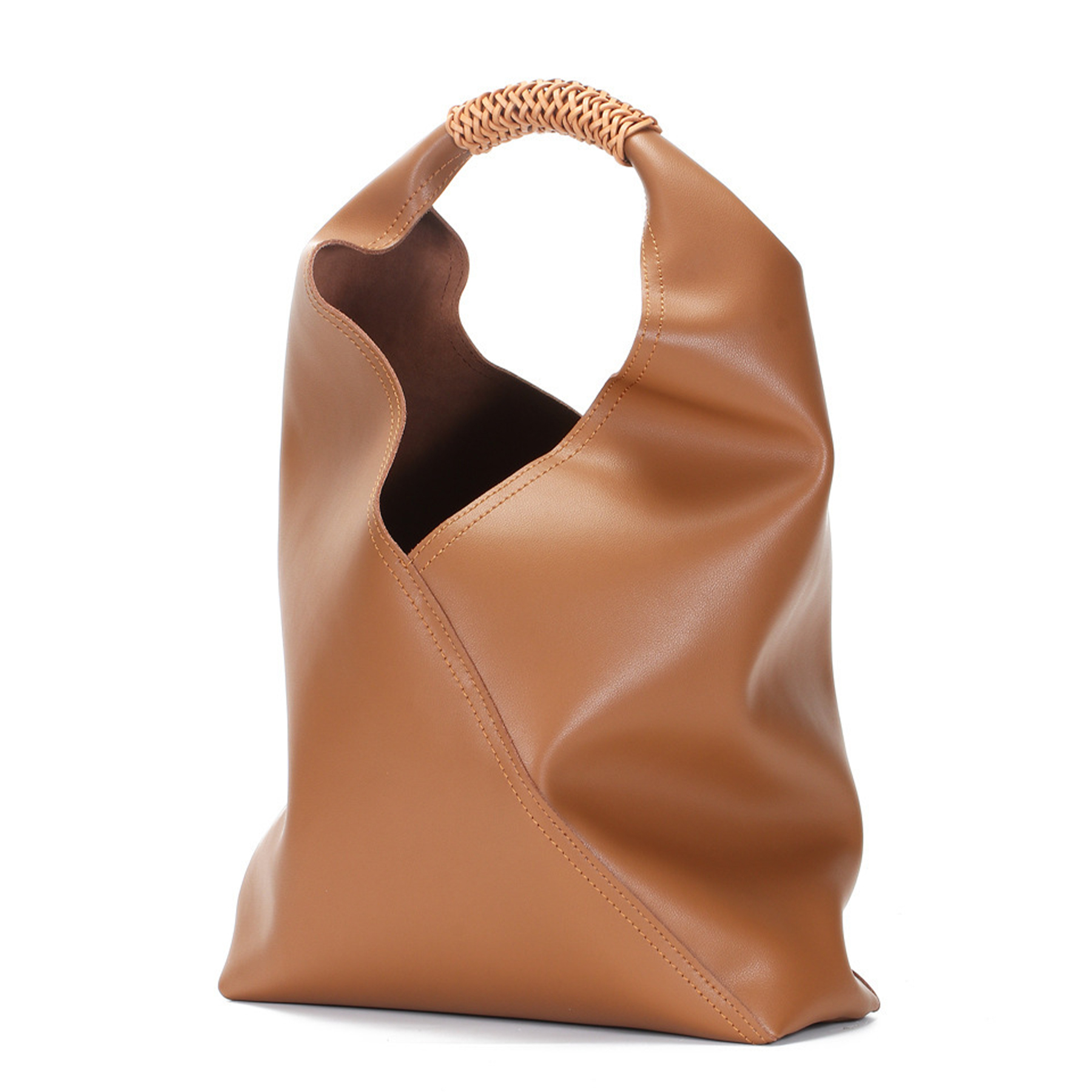 Genuine Leather Stylish hand-to-shoulder tote bag, custom tote bag with logo imprint 3