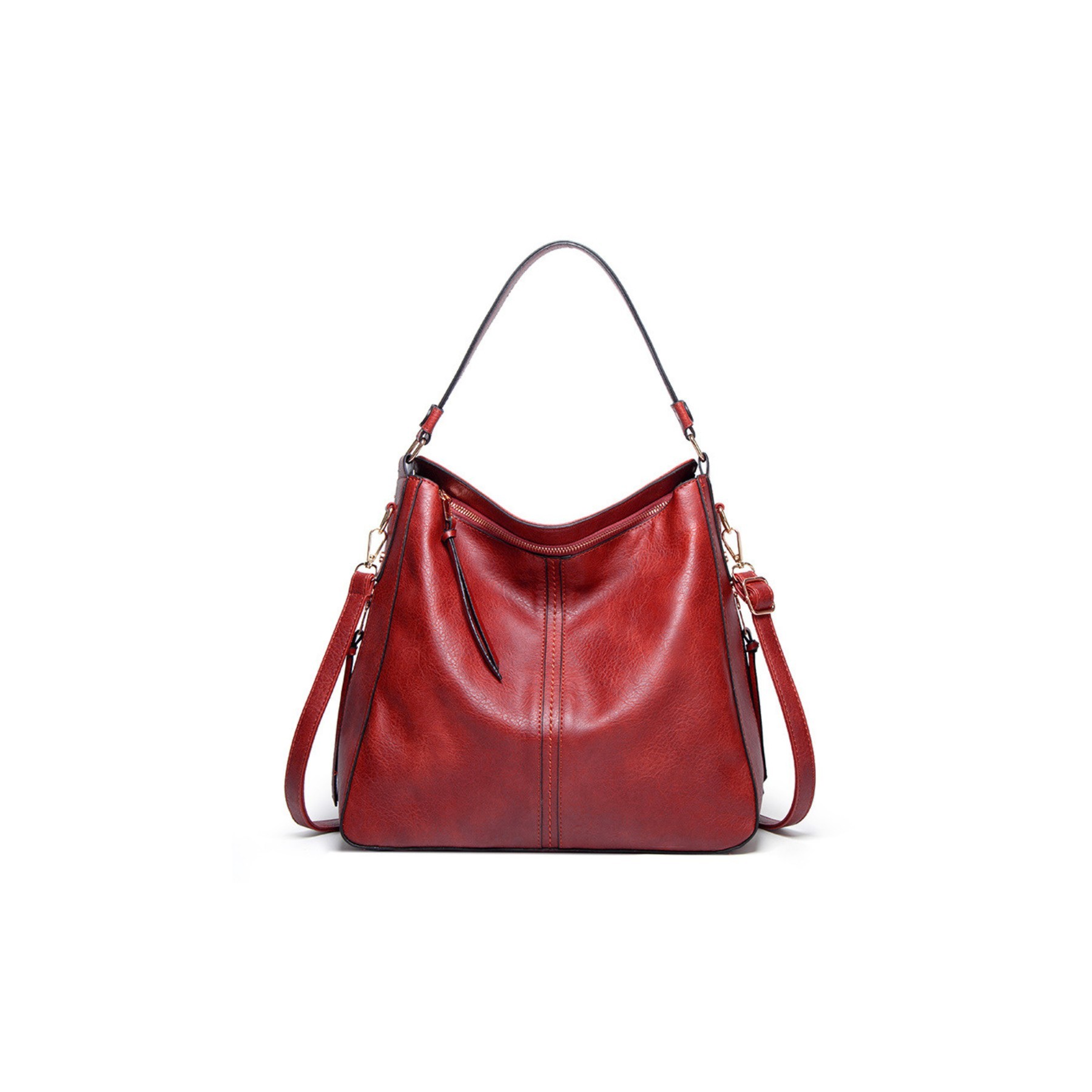 Vegan Leather Hobo Shoulder Bag 7