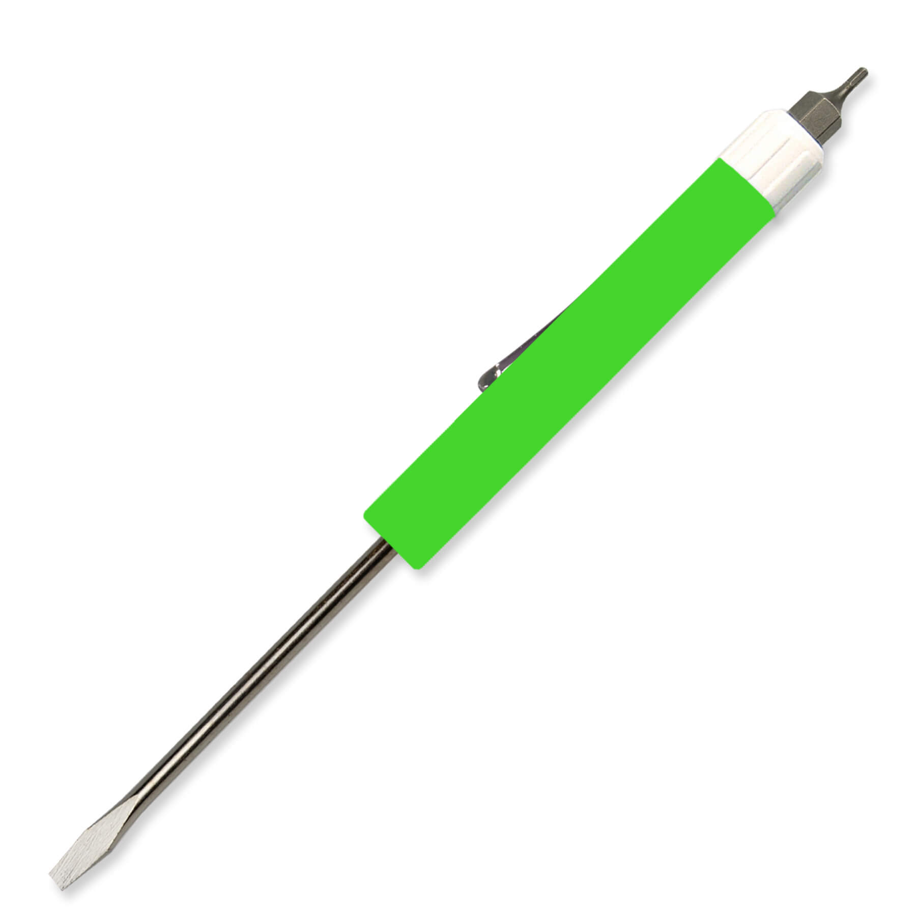 Pocket Screwdriver - 1/8" Flat Tip Blade w/Hex Bit Top 30
