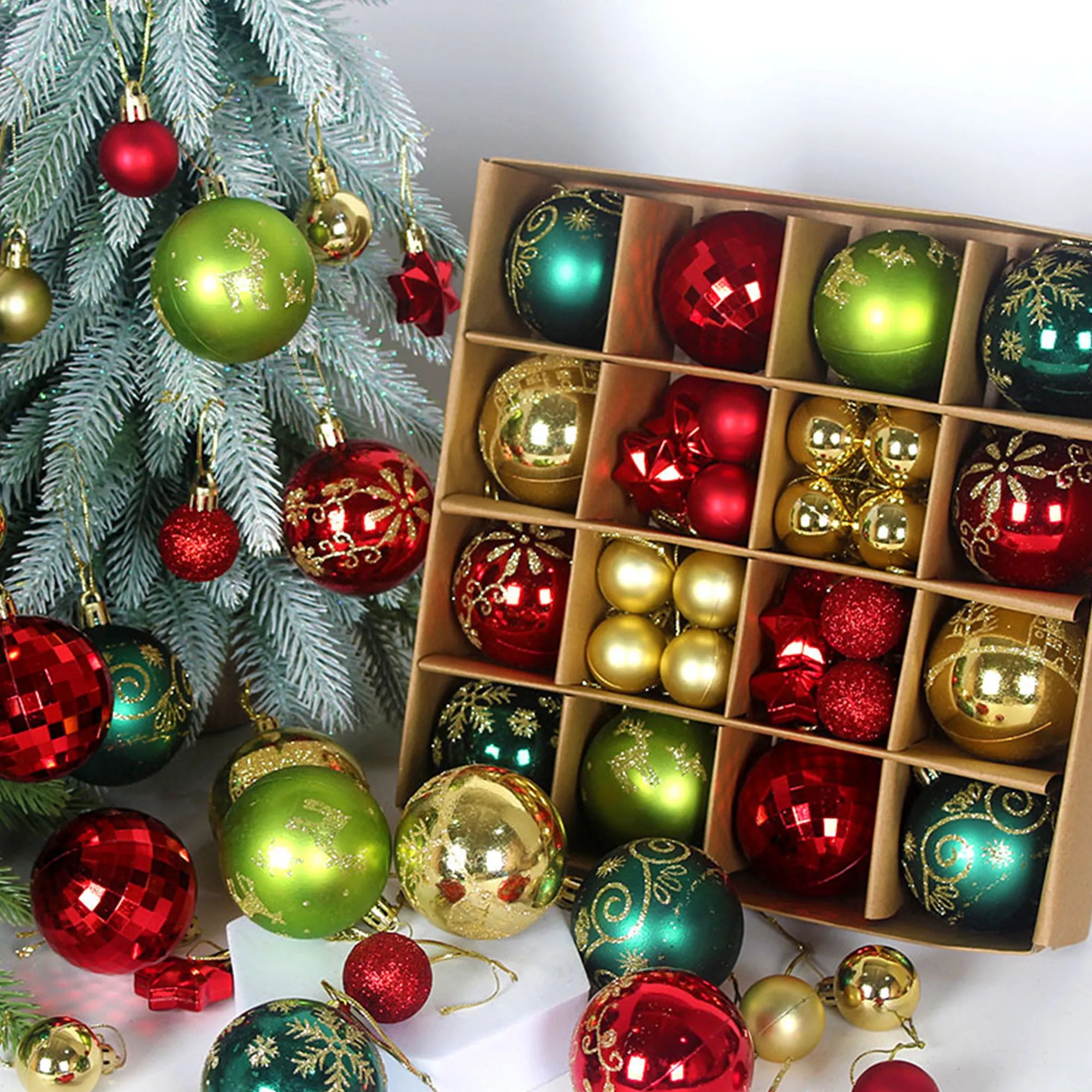 Premium Christmas Bauble Set With Unique Designs 22