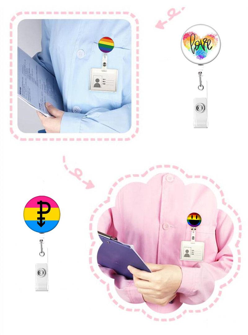 Rainbow Reel Retractable ID Badge Holder 5