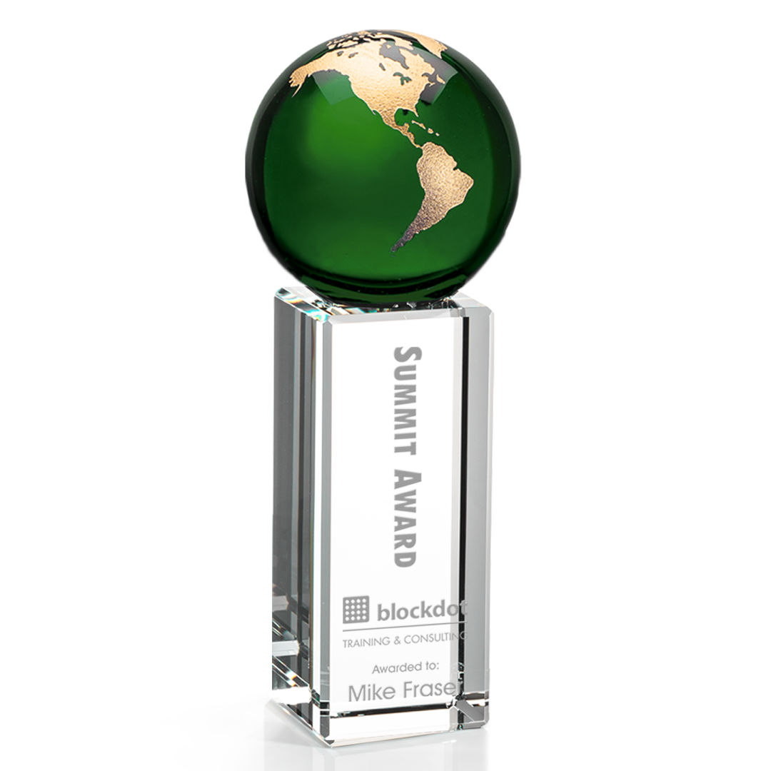 Luz Globe Award - Green/Gold 12