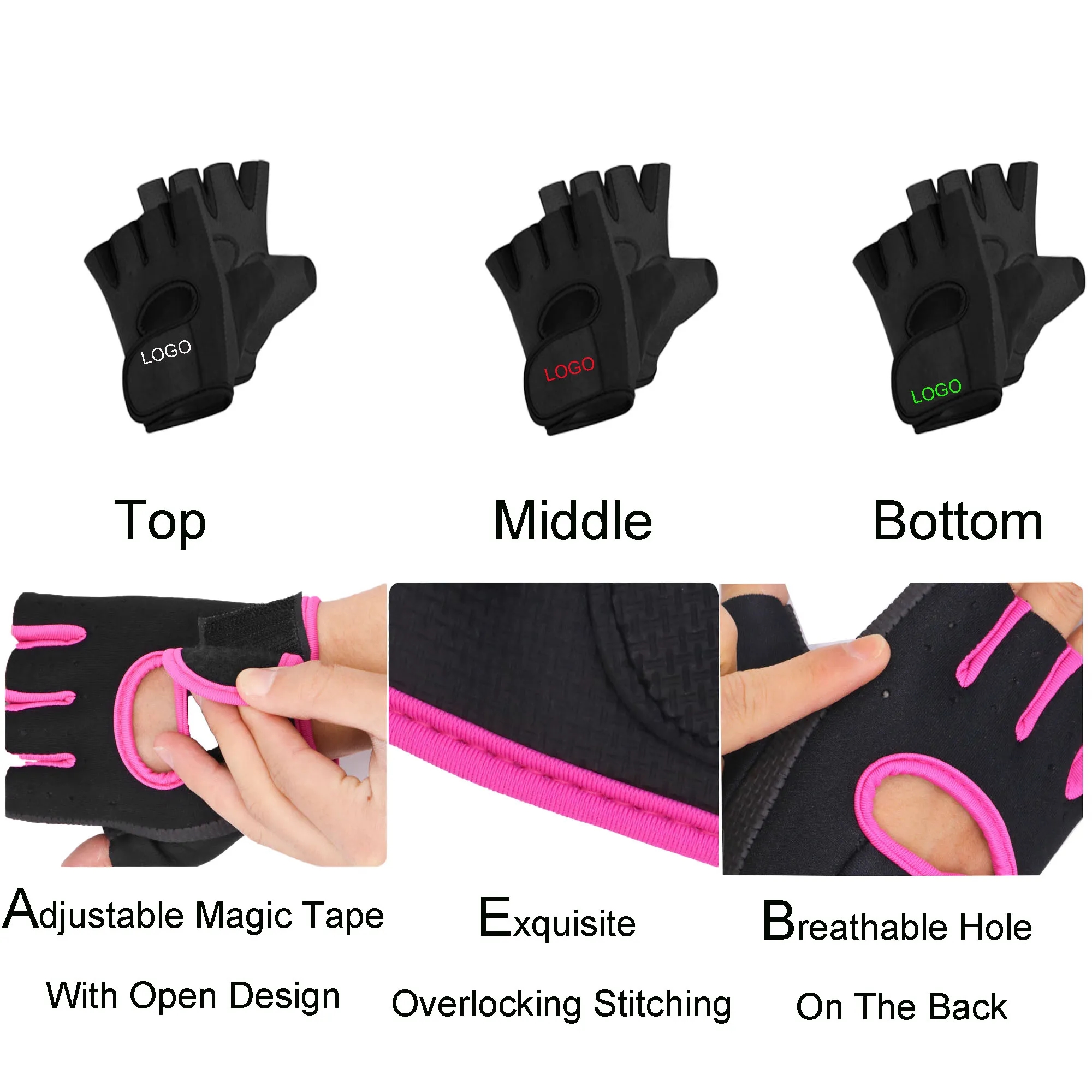 Spot Half Finger Cycling Sport Gloves 3