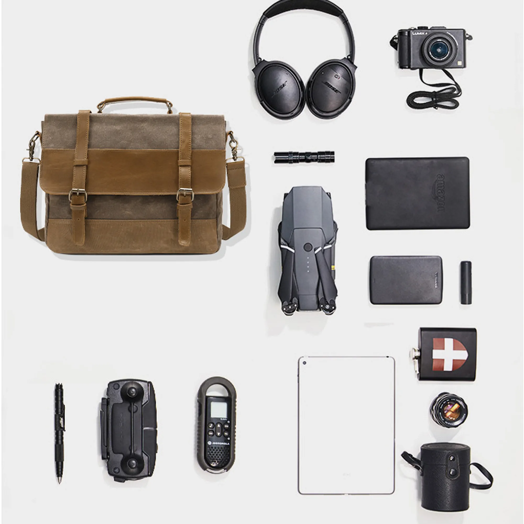 Canvas Leather Computer Laptop Bag 5