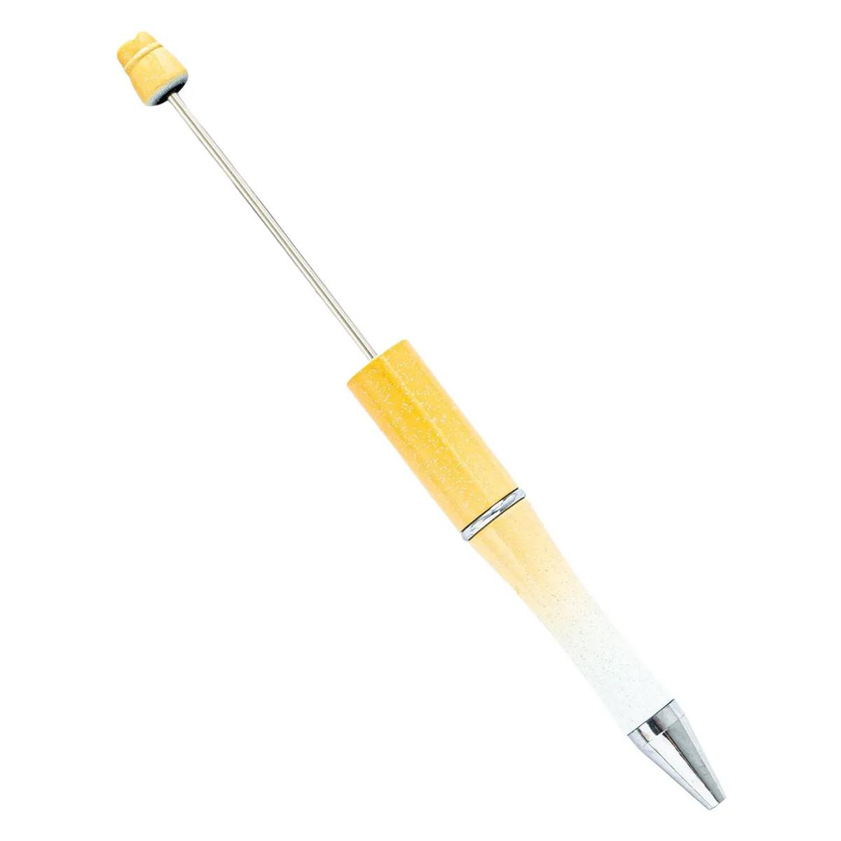 Durable Plastic Pen with Bead Decoration Option 17