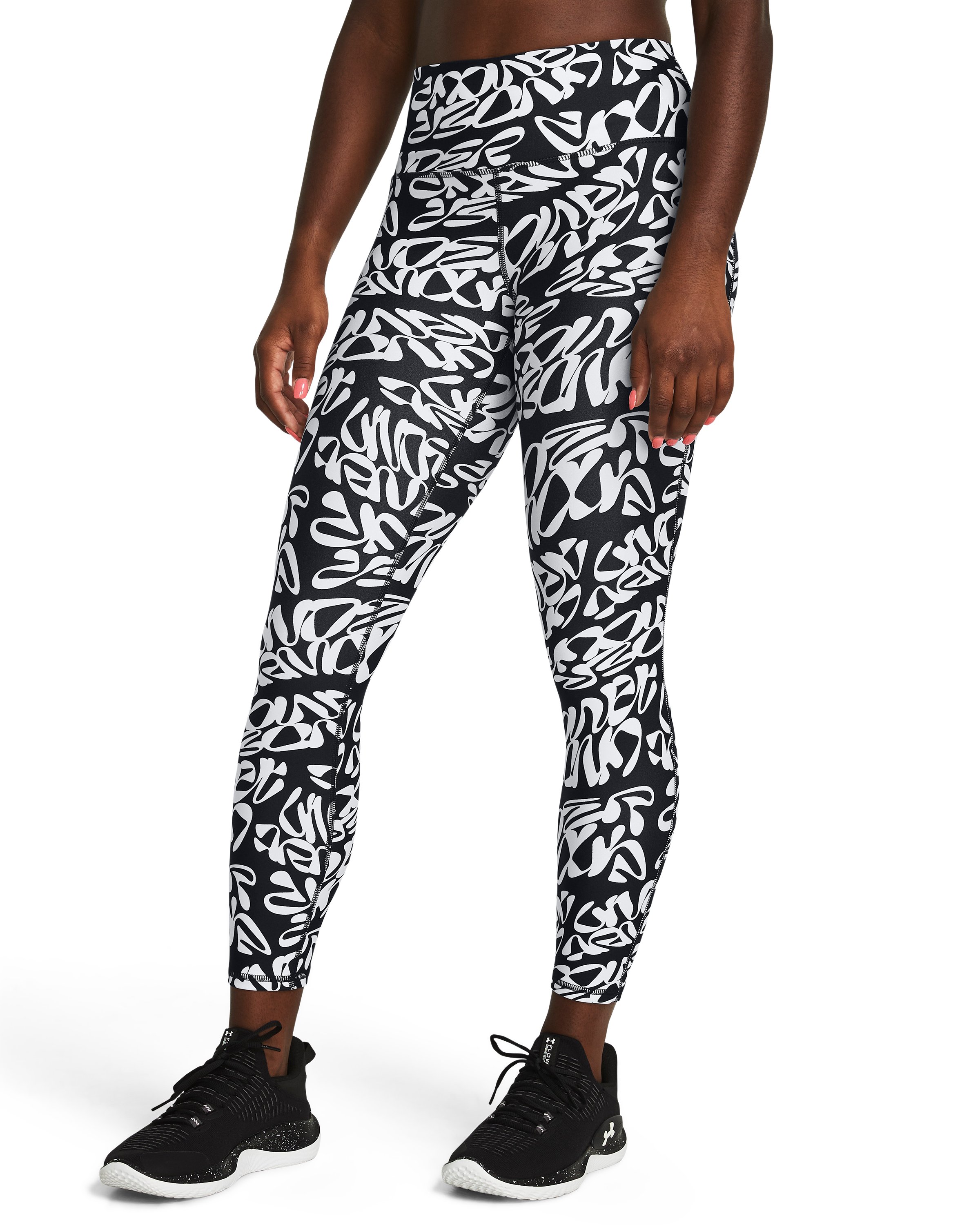 HeatGear No-Slip Waistband Printed Women's Ankle Leggings 10