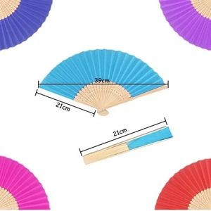 Custom Printing DIY Foldable Handheld Bamboo Paper Fan 10