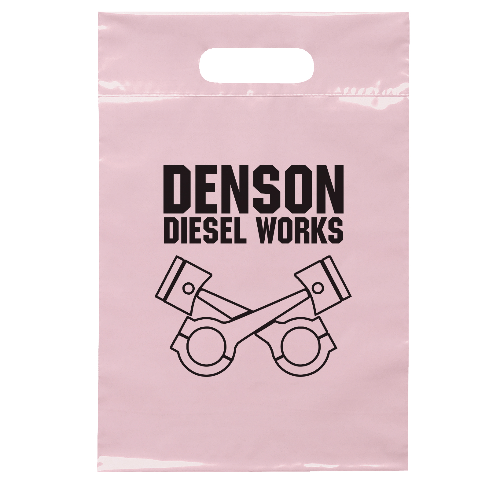 Die Cut Handle Bag - 9 1/2W x 14H - Flexo Ink Print 10