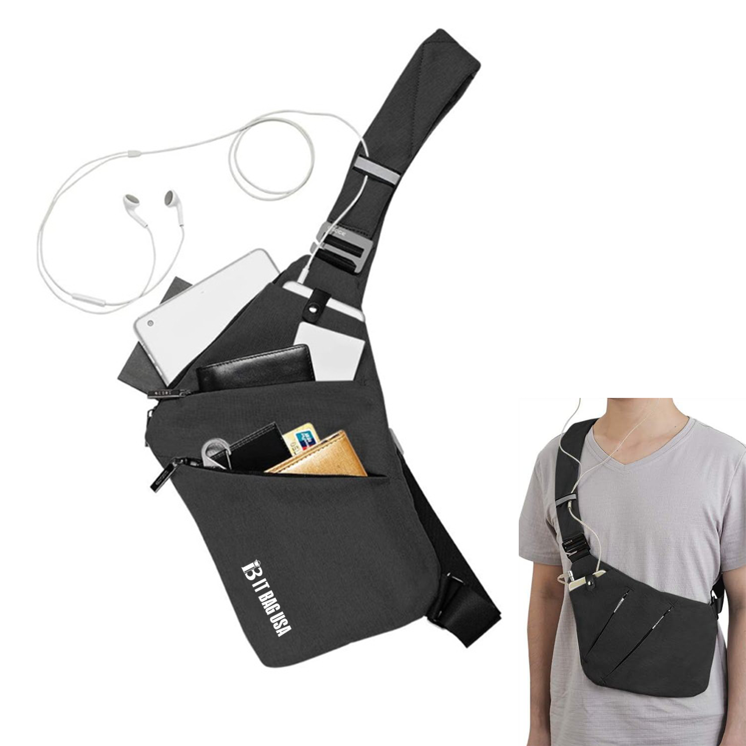Waterproof Shoulder Backpack Sling Chest Crossbody Bag 1