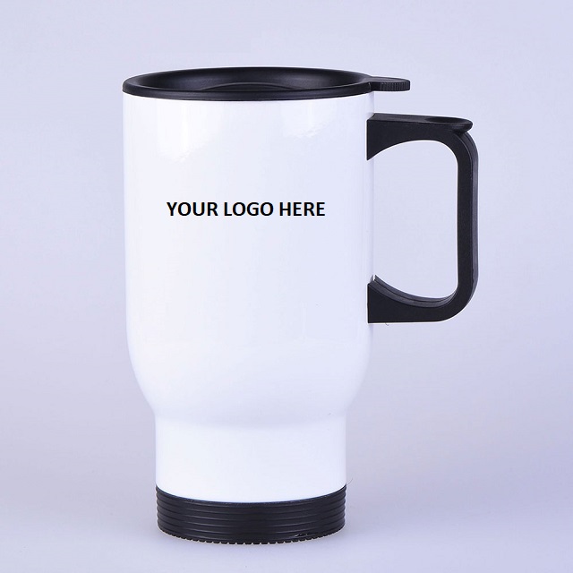 Stainless Steel Mug Plain White 13 oz 2