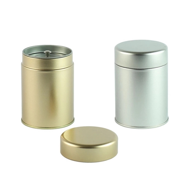 White Round Empty Tin 1