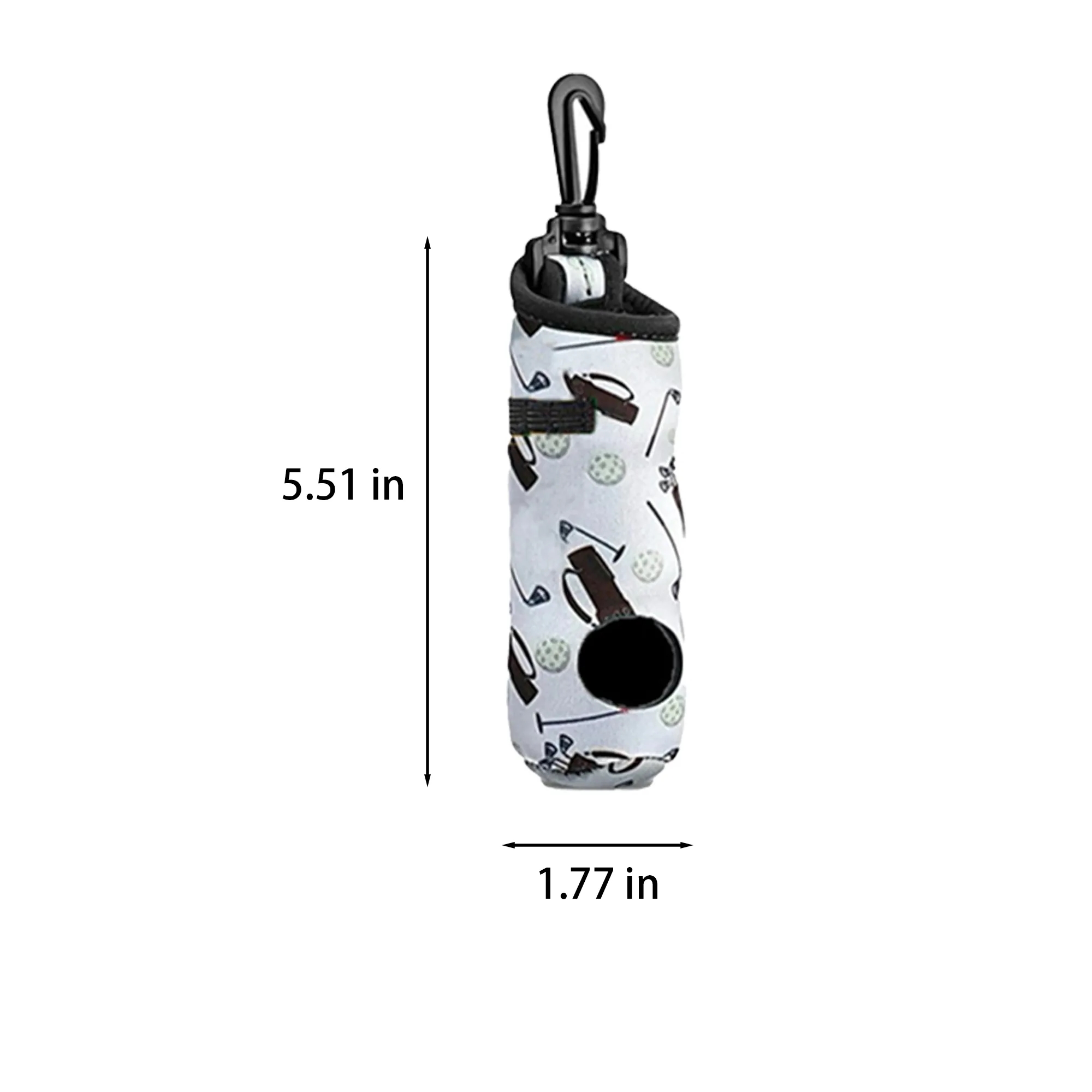 Colorful Neoprene Golf Ball Bag with Hook 3