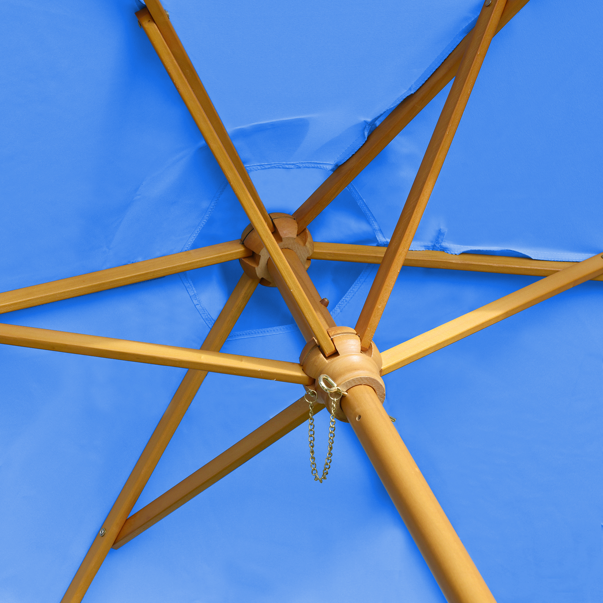 7' Wood Market Umbrella